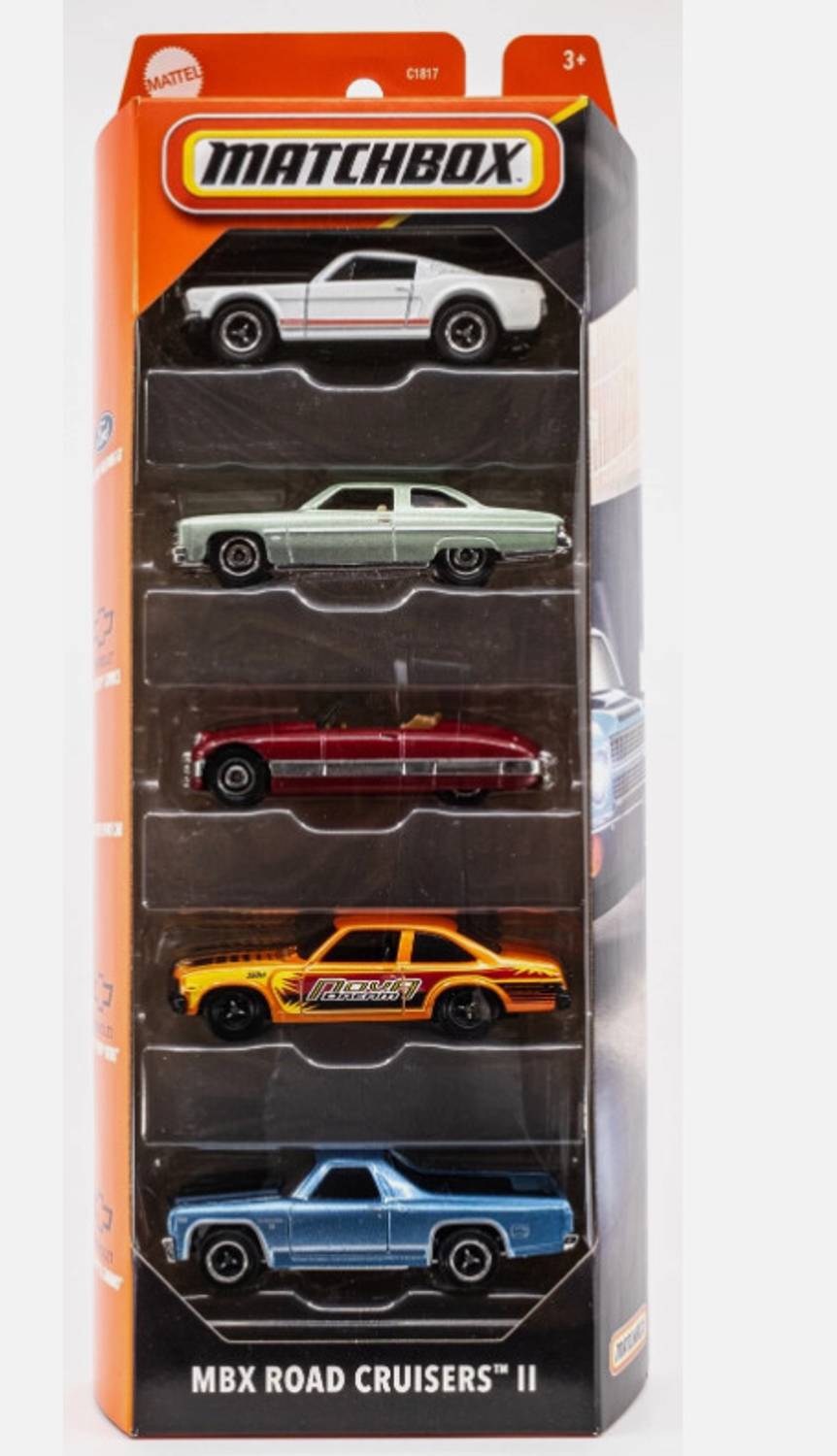 Matchbox 2025 MBX Road Cruisers II 5-Pack