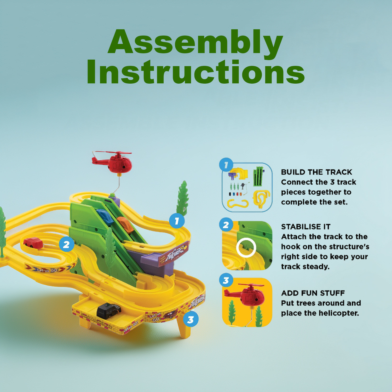 Image of frendo Race n Roll Track set with Lithium Battery | C-Type USB | Track Car for Kids