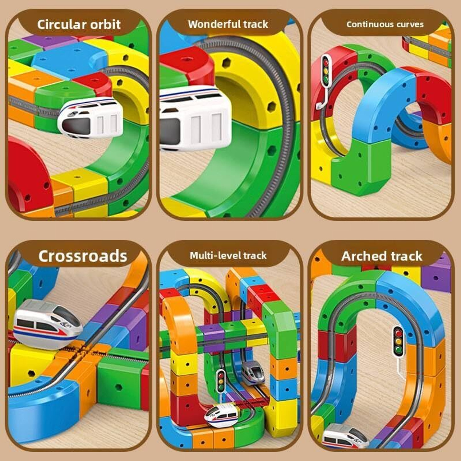 Image of Gomzy Electric Train Track Set for Kids 3D Magic Flexible Race Track, Train Blocks