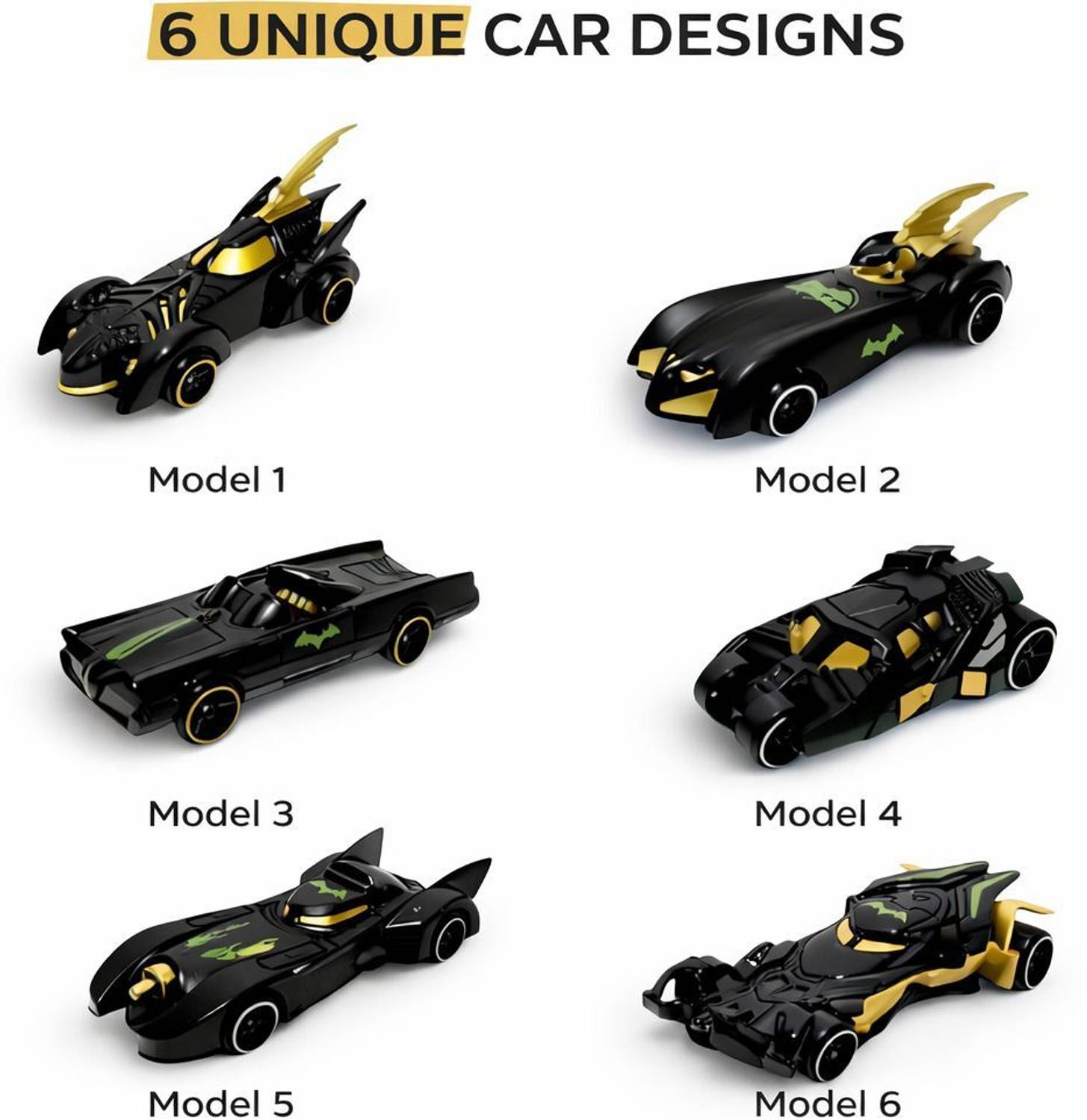 TOYRENTTO 6-Piece Black Superhero Die-Cast Cars Set - Image 2