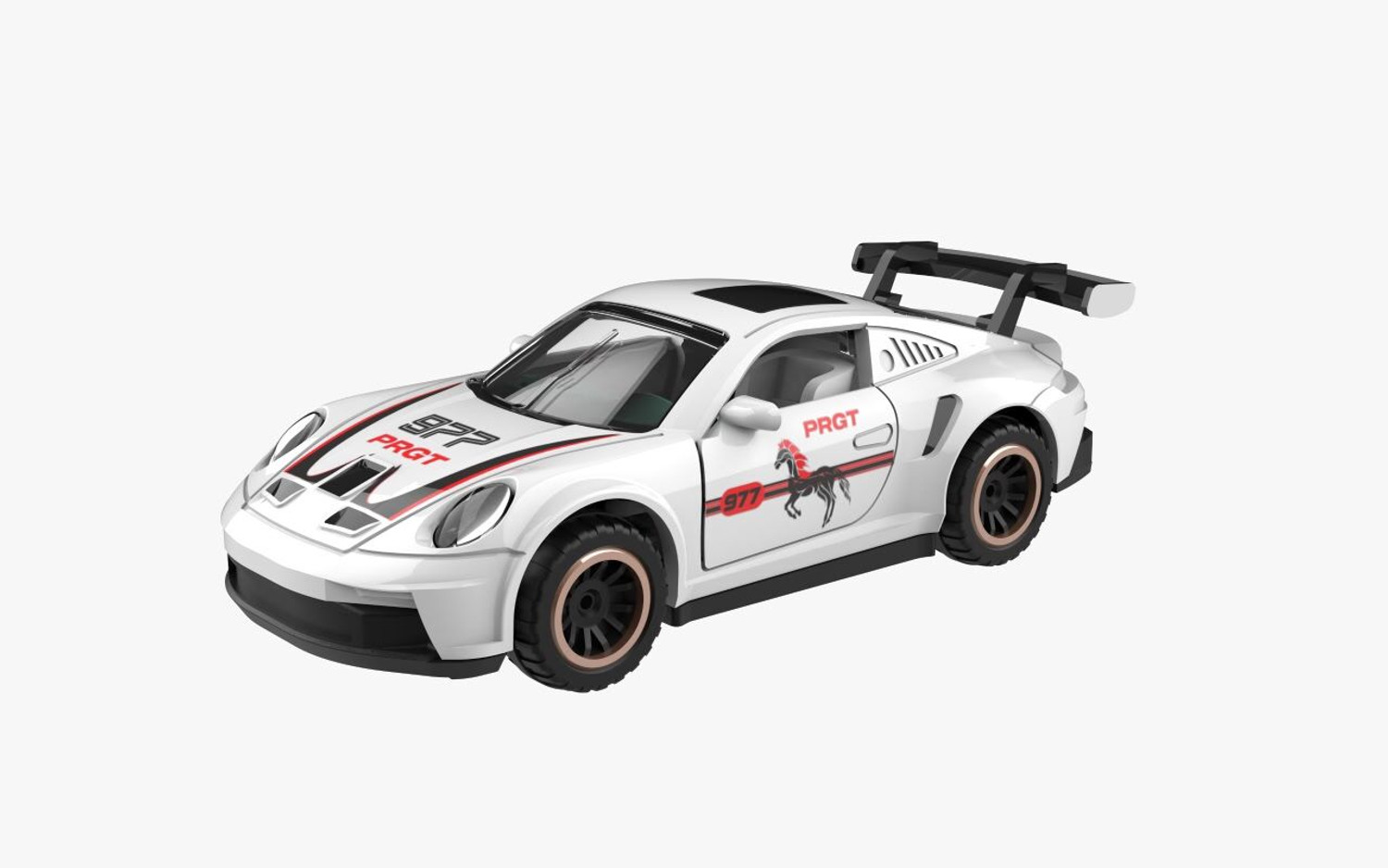 Image of Arizuul Porsche 977 PRGT Sports Racing Car Toy, 1:64 Scale Wheels for Kids