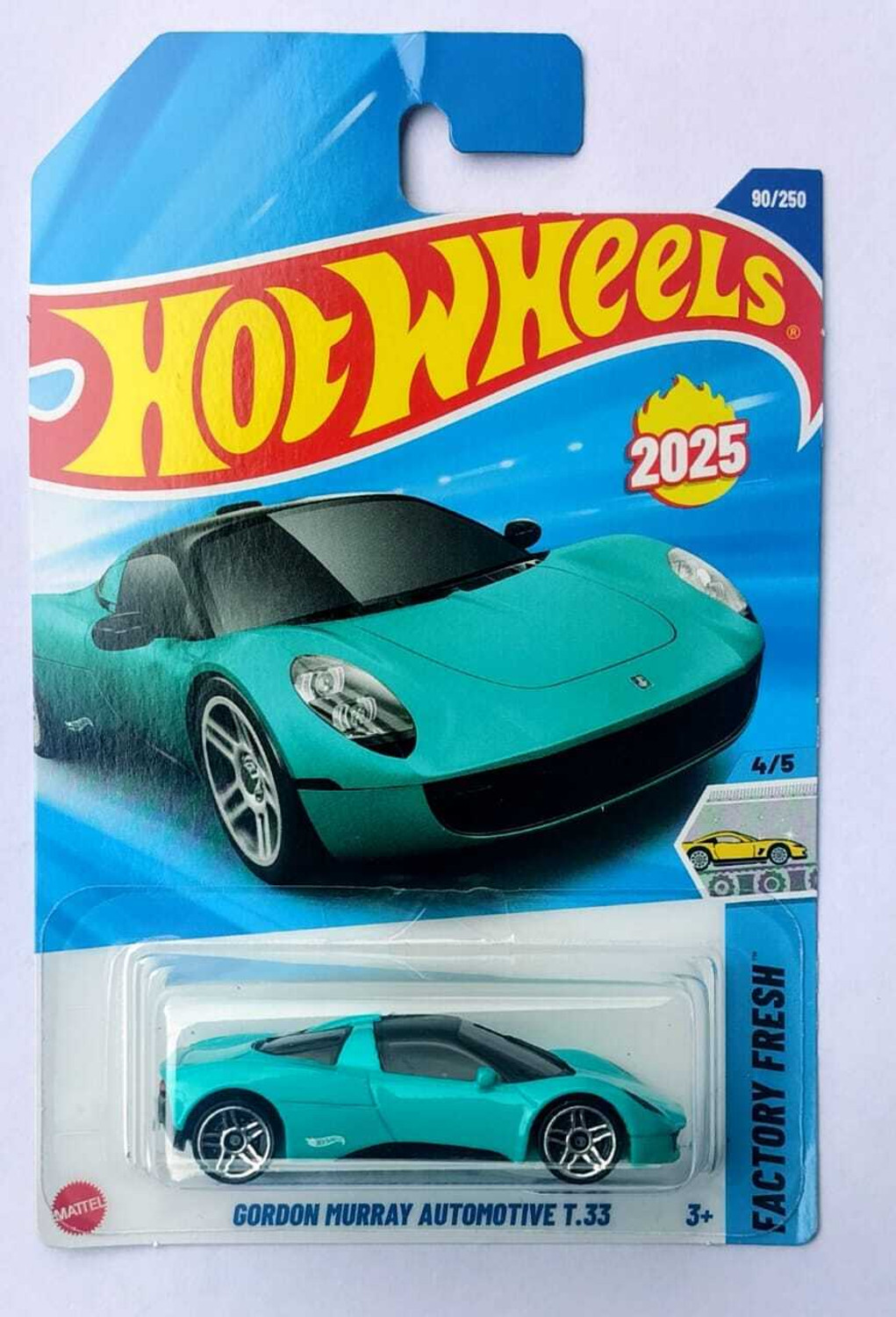 Image of HOT WHEELS FACTORY FRESH 4 /5 GORDON MURRAY AUTOMOTIVE T33 TOY CAR