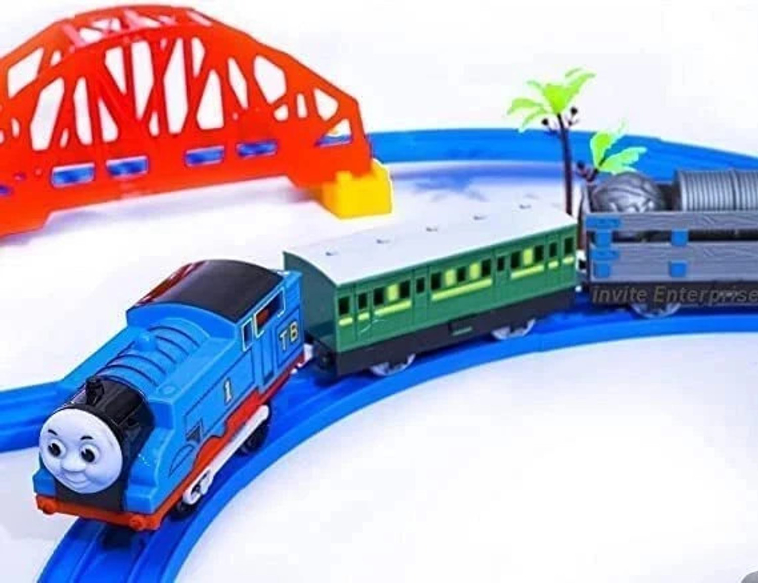 Image of himanshu tex Battery Operated Train Toy Track Set for Kids with Sound & Flashing Light