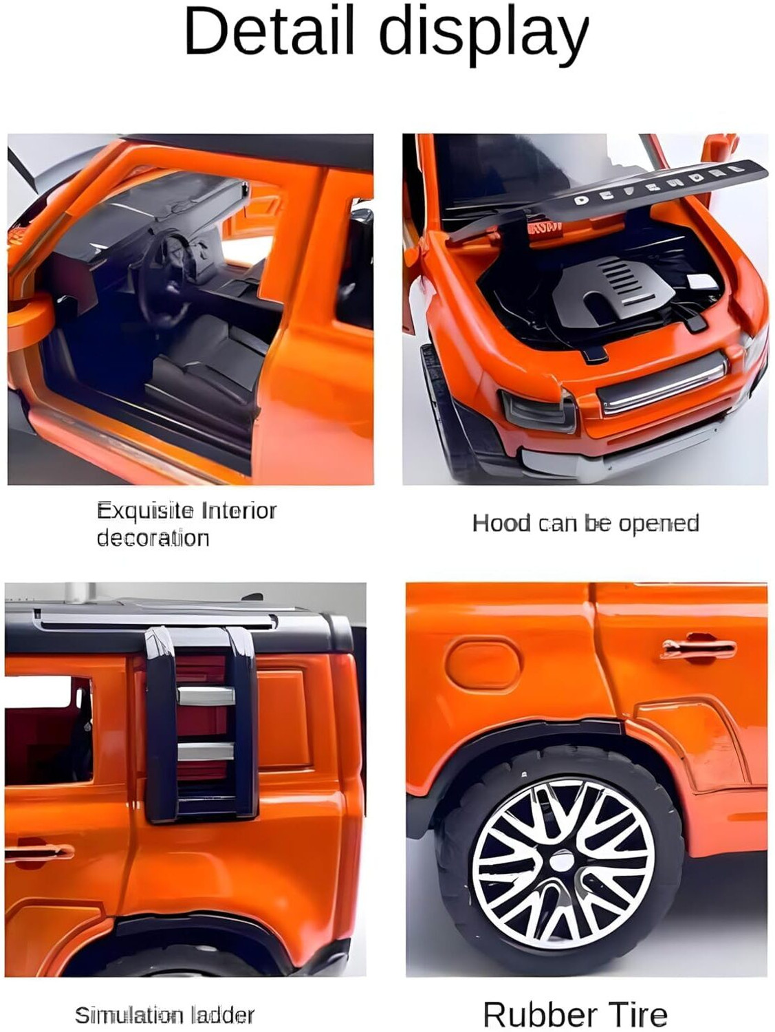 Image of BIGMET Defender Metal Car Toy for Kids, High-Speed Racing, 1:36 Diecast Pull Back