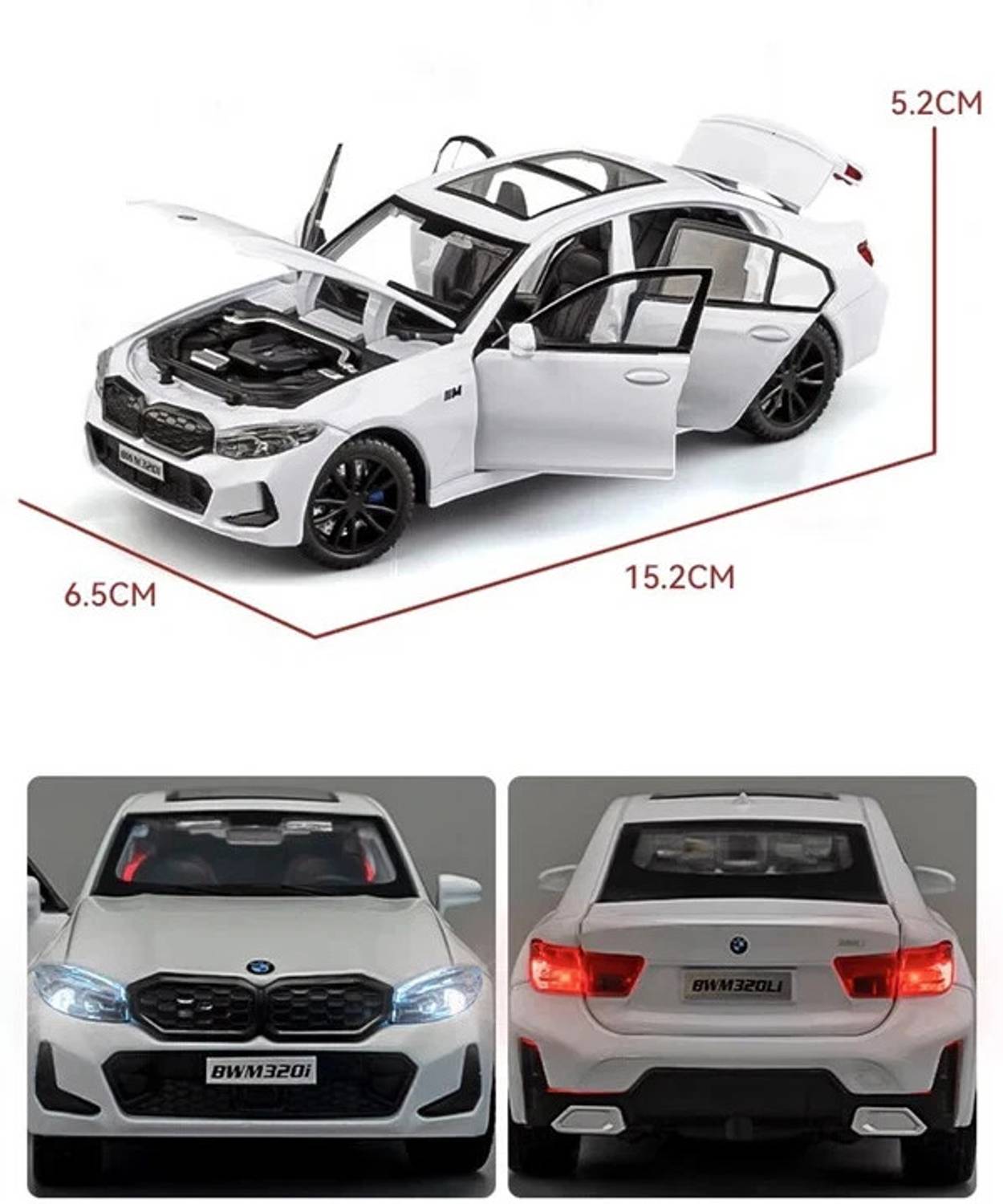 1:32 BMW 320Li (White) — view 2