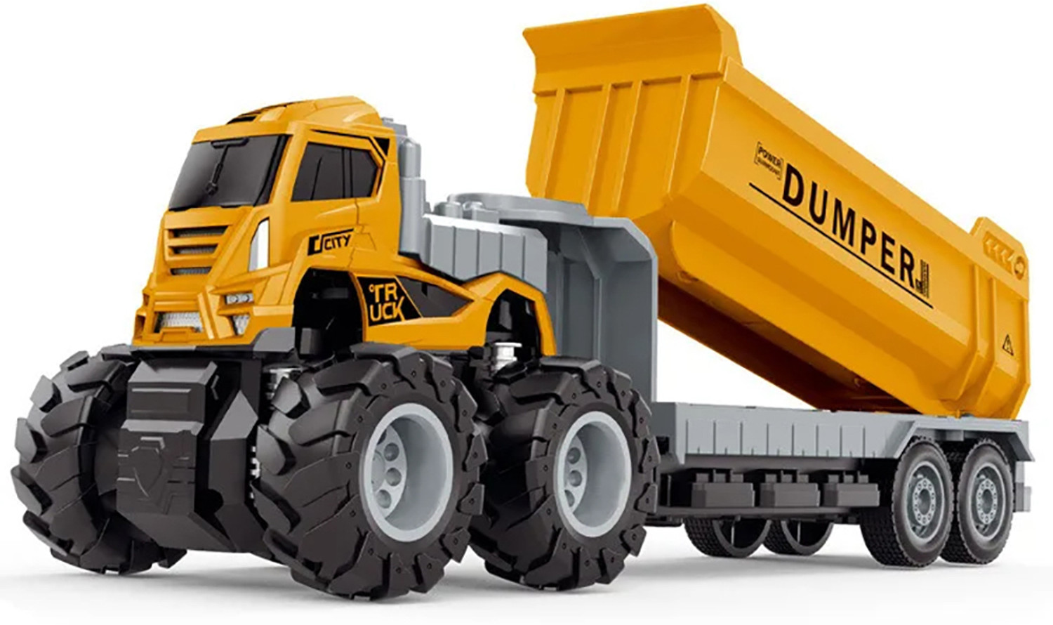 PINQUE 1:43 4WD Die-Cast Metal Construction Dumper Truck toys with Friction Powered Toy