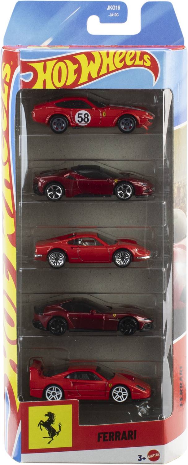 HOT WHEELS Ferrari 5-Pack Die-Cast Toy Cars Pack of 5 - Image 1