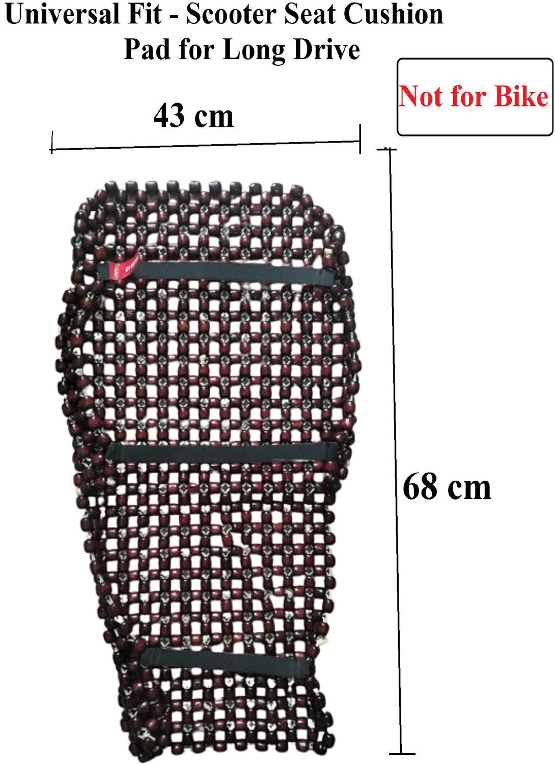 Image of Q1 Beads Wooden Beads Scooter /Scooty Seat Cover for Long Rides Single Bike Seat Cover For Honda, Hero, Suzuki, TVS, Yamaha, NA Activa, Access, S1, S1 Pro, Wego, Vespa, Aviator, Fascino, Jupiter, Pleasure, Ray, SS 125