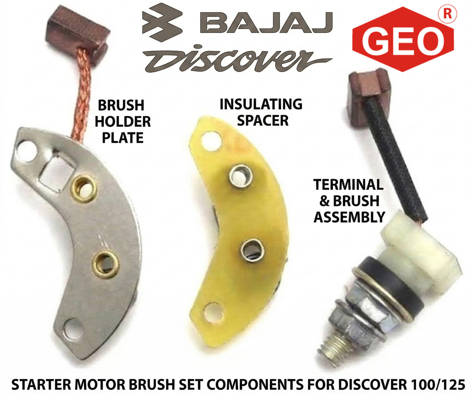 Image of GEO Self Starter Carbon Plate Assy for Bajaj Discover-125 Vehicle Starter Motor
