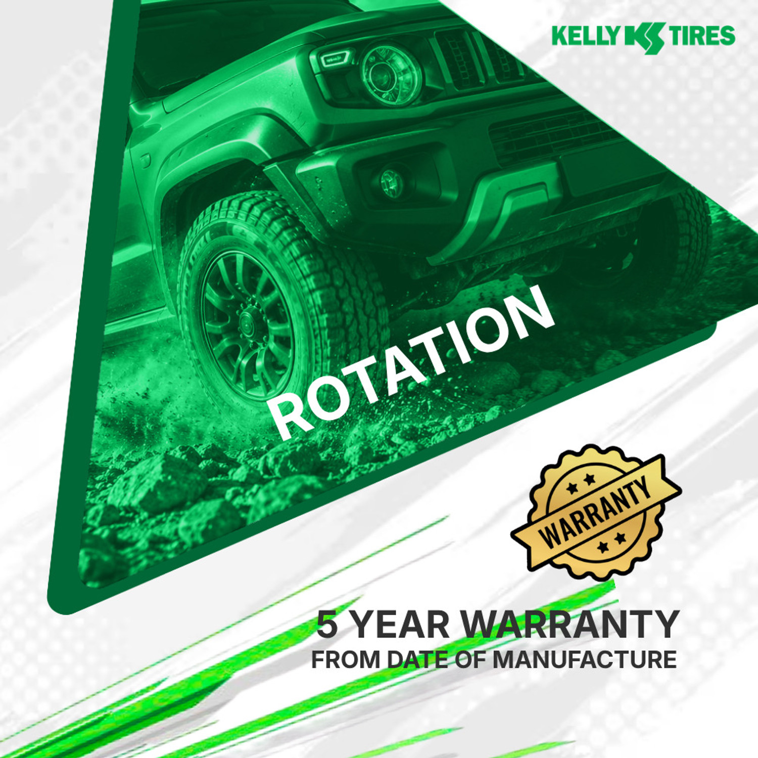 Image of Goodyear Kelly 165 /80R14 85T VFM 3 4 Wheeler Tyre