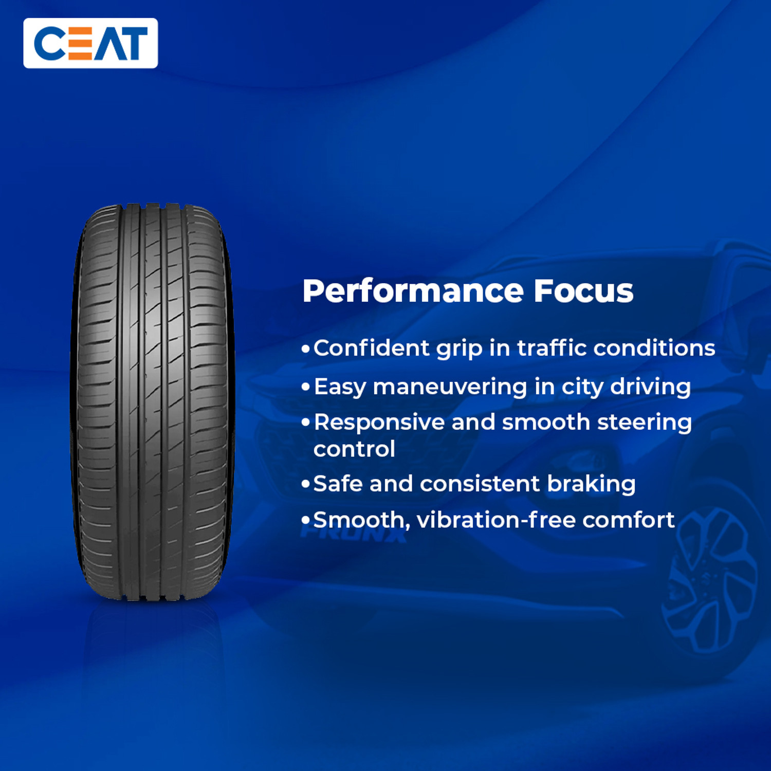 Image of CEAT Secura Drive 185 /65 R15 88H 4 Wheeler Tyre
