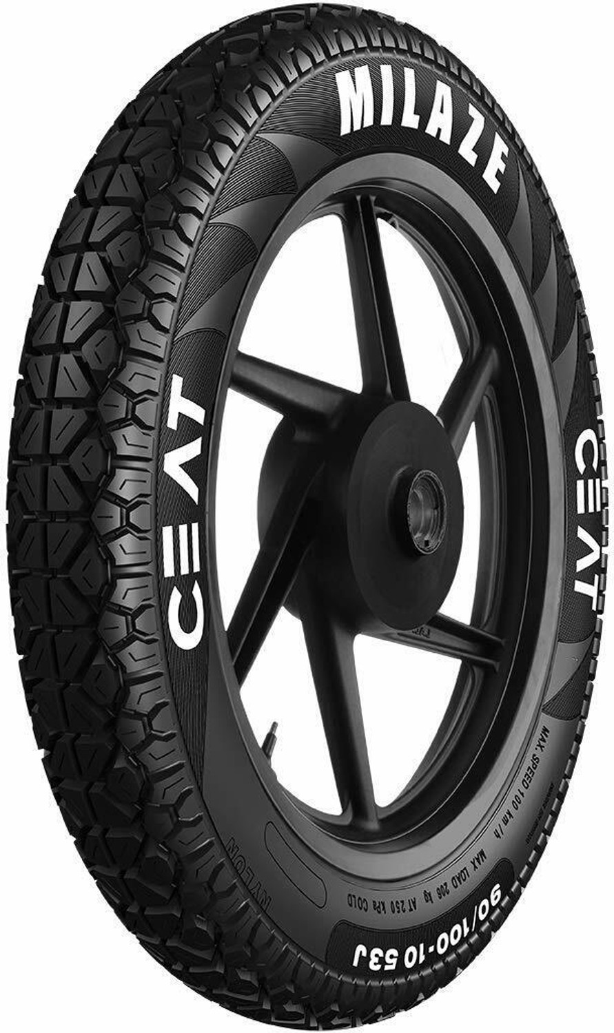 Image of CEAT Milaze 3.00-18 52P Tube-Type Bike Tyre, Rear 2 Wheeler Tyre