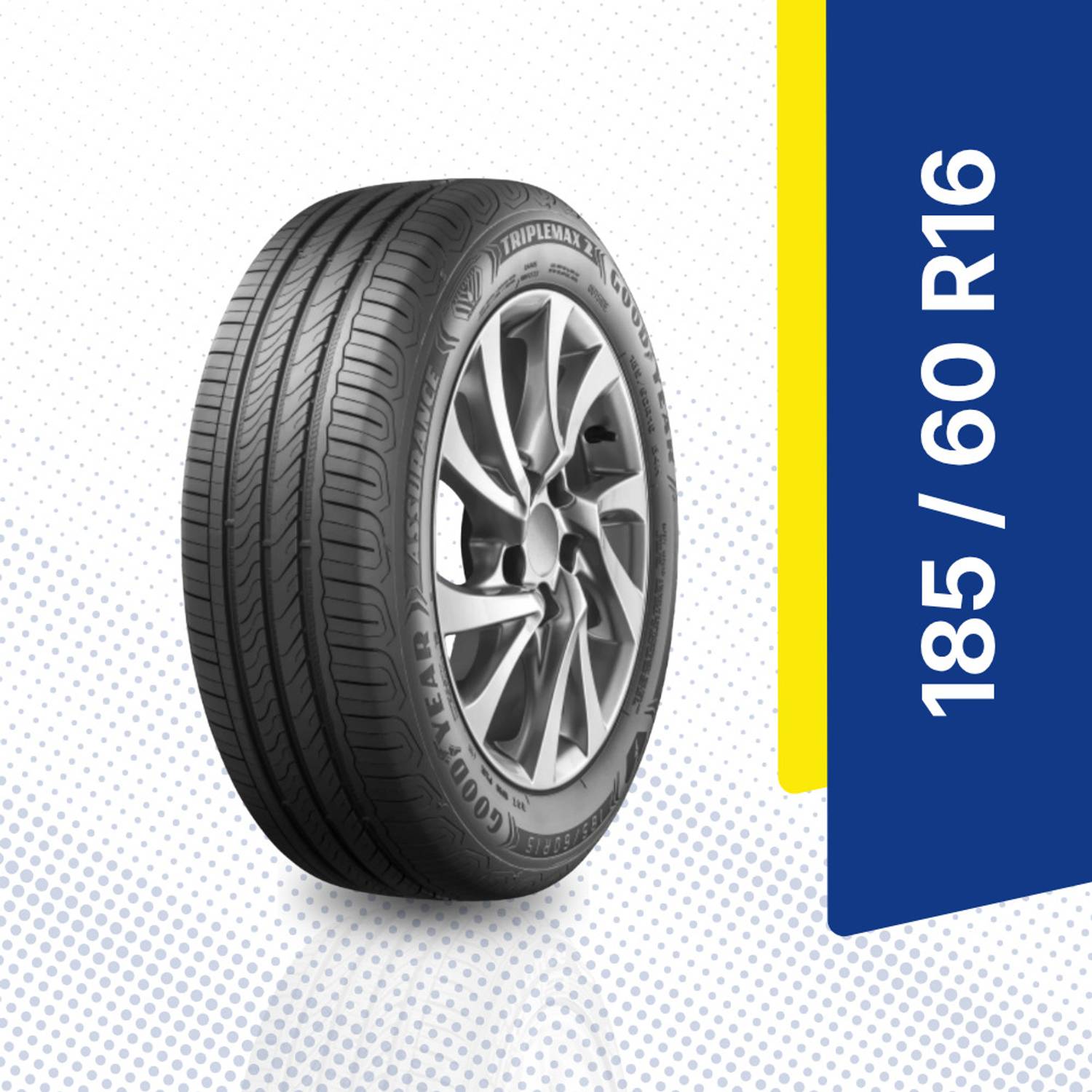 185/60R16 ① Goodyear 185/60R16 86H ASSURANCE TRIPLEMAX 2 4 Wheeler Tyre Price