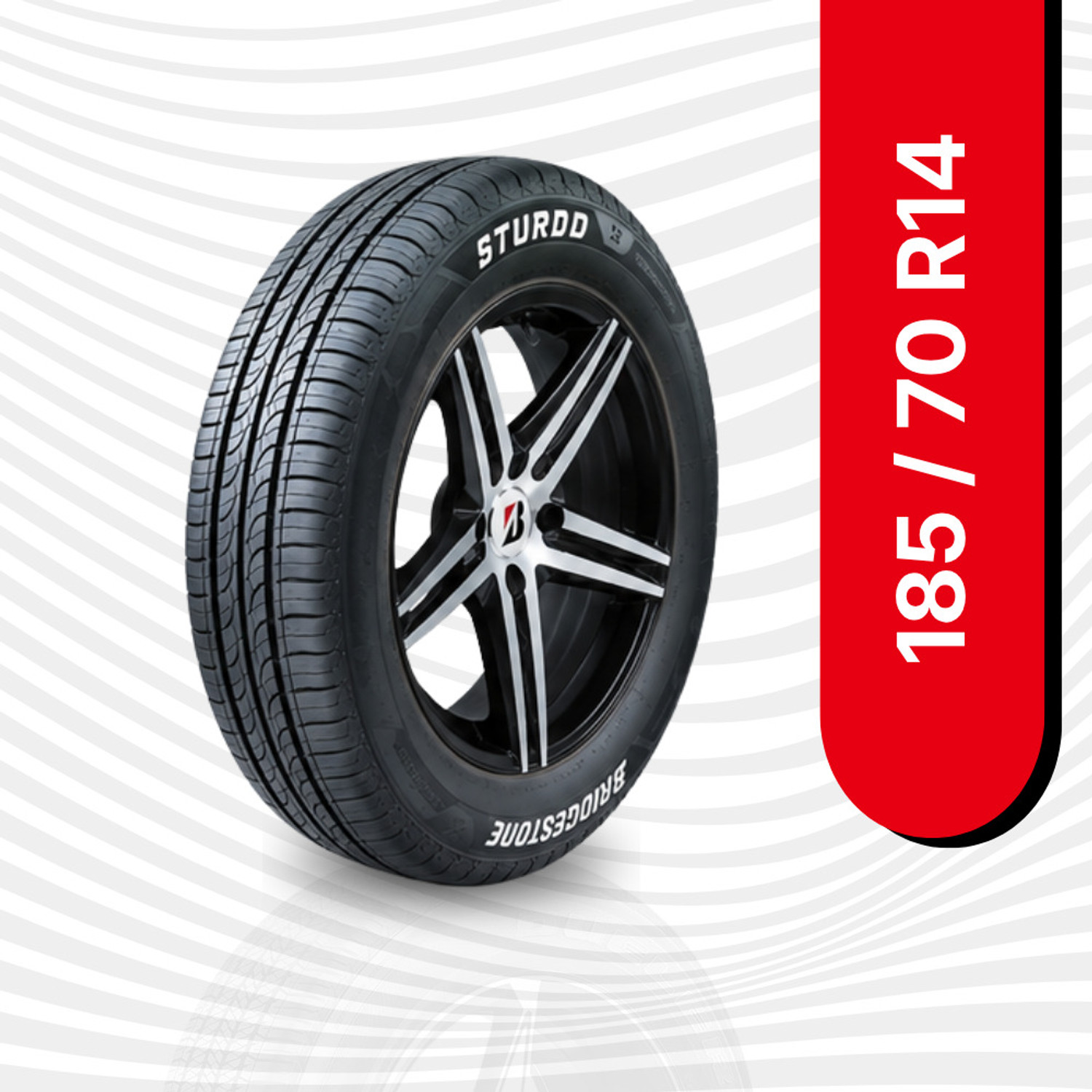 Image of BRIDGESTONE 185 /70R14 Sturdo 4 Wheeler Tyre