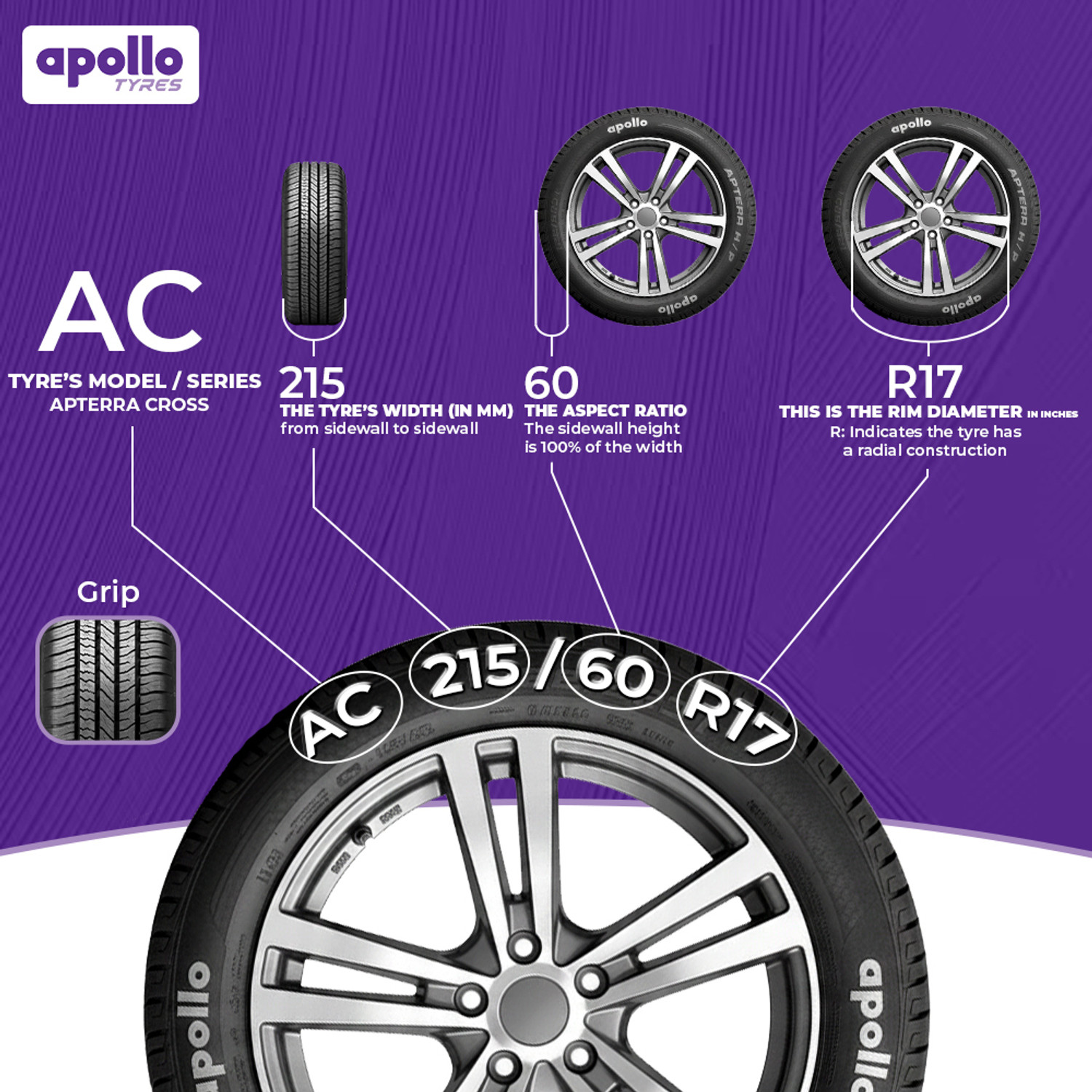 Image of Apollo APTERRA CROSS 4 Wheeler Tyre