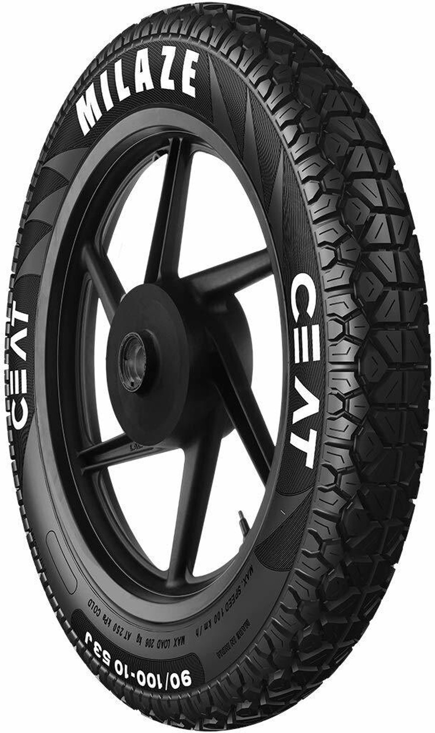 Image of CEAT Milaze 3.00-18 52P Tube-Type Bike Tyre, Rear 2 Wheeler Tyre