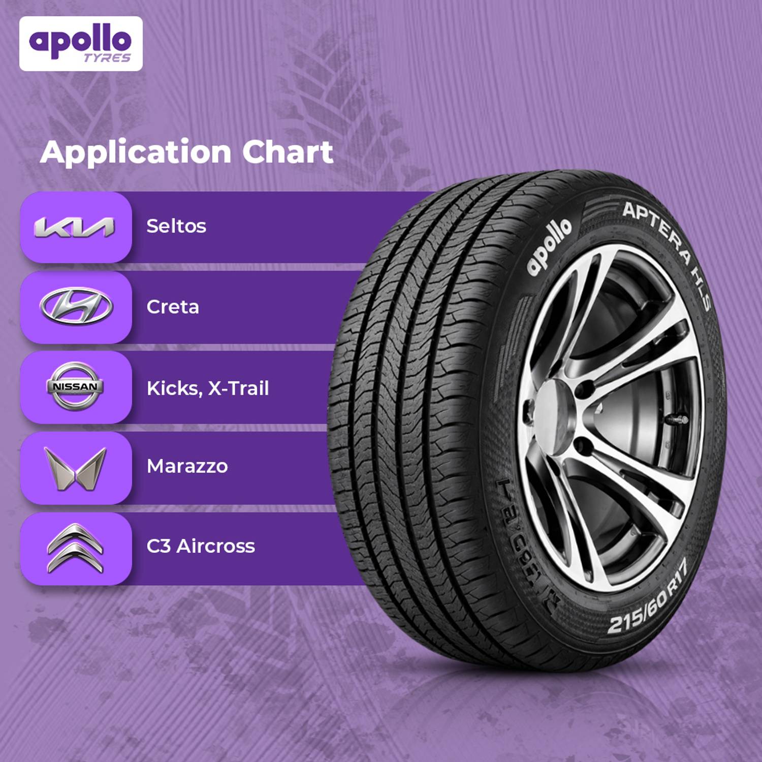 Apollo APTERRA CROSS 4 Wheeler Tyre Price in India - Buy Apollo