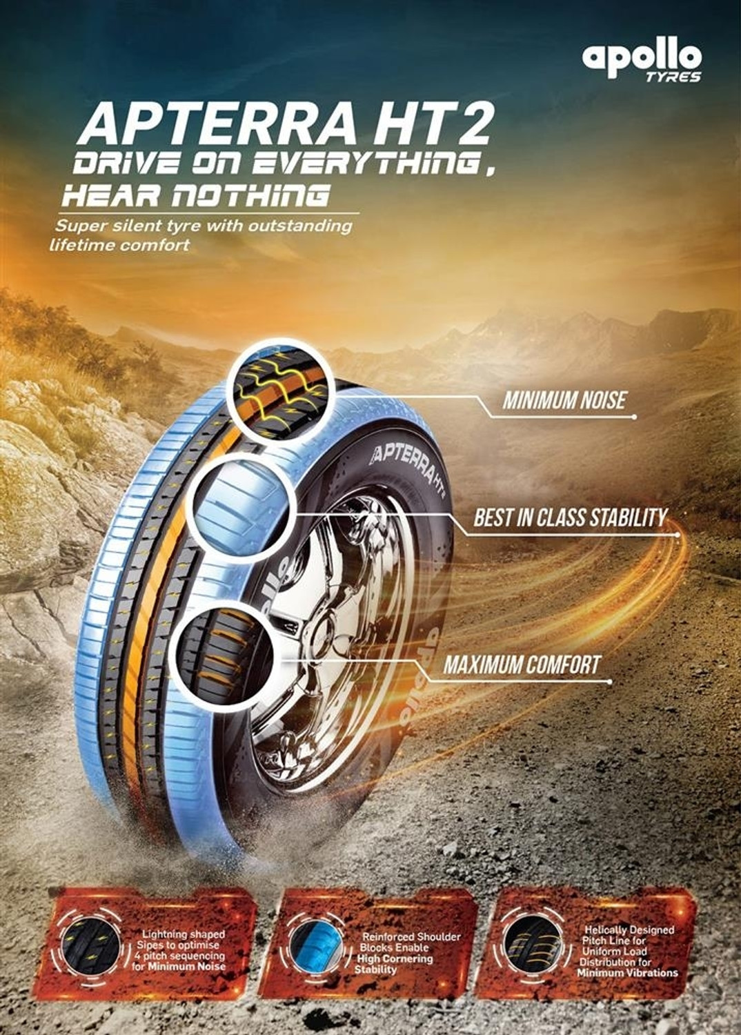Image of Apollo APTERRA HT2 4 Wheeler Tyre