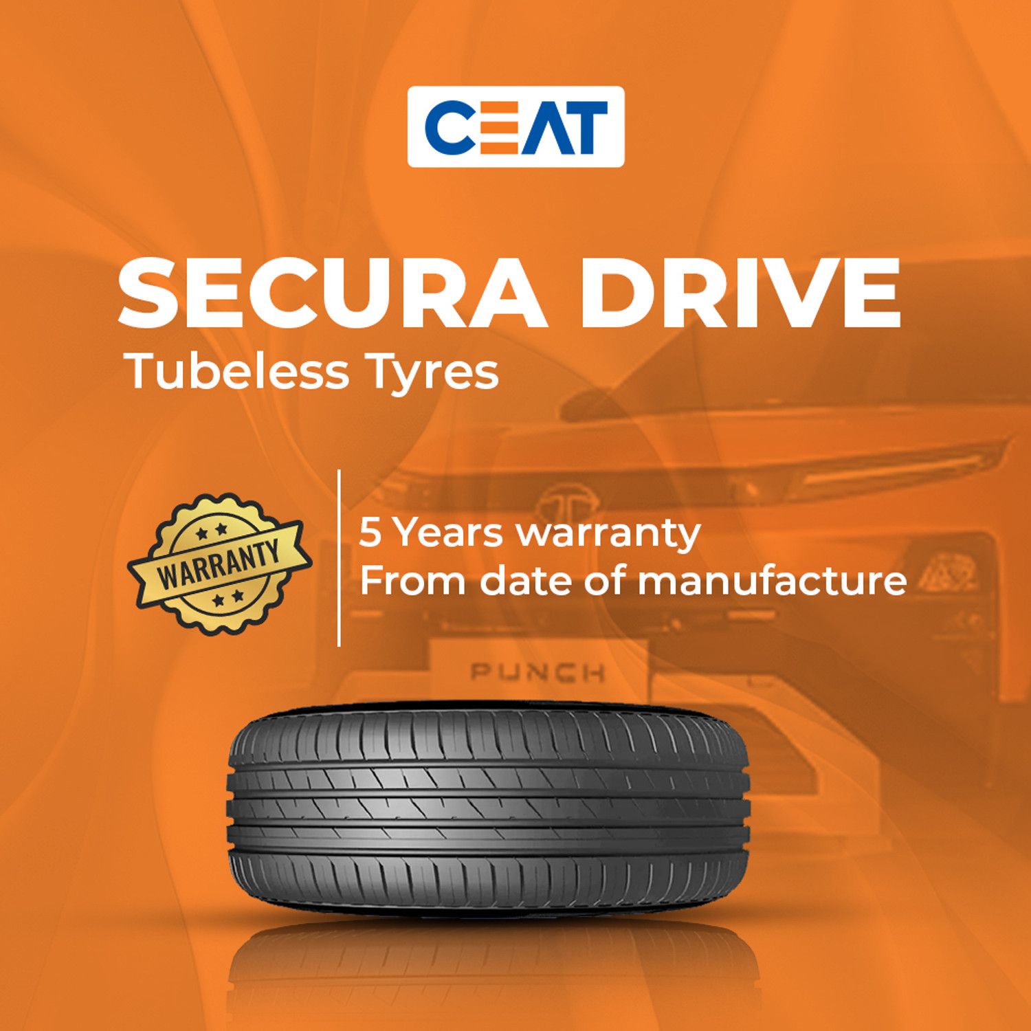 Image of CEAT SecuraDrive 4 Wheeler Tyre