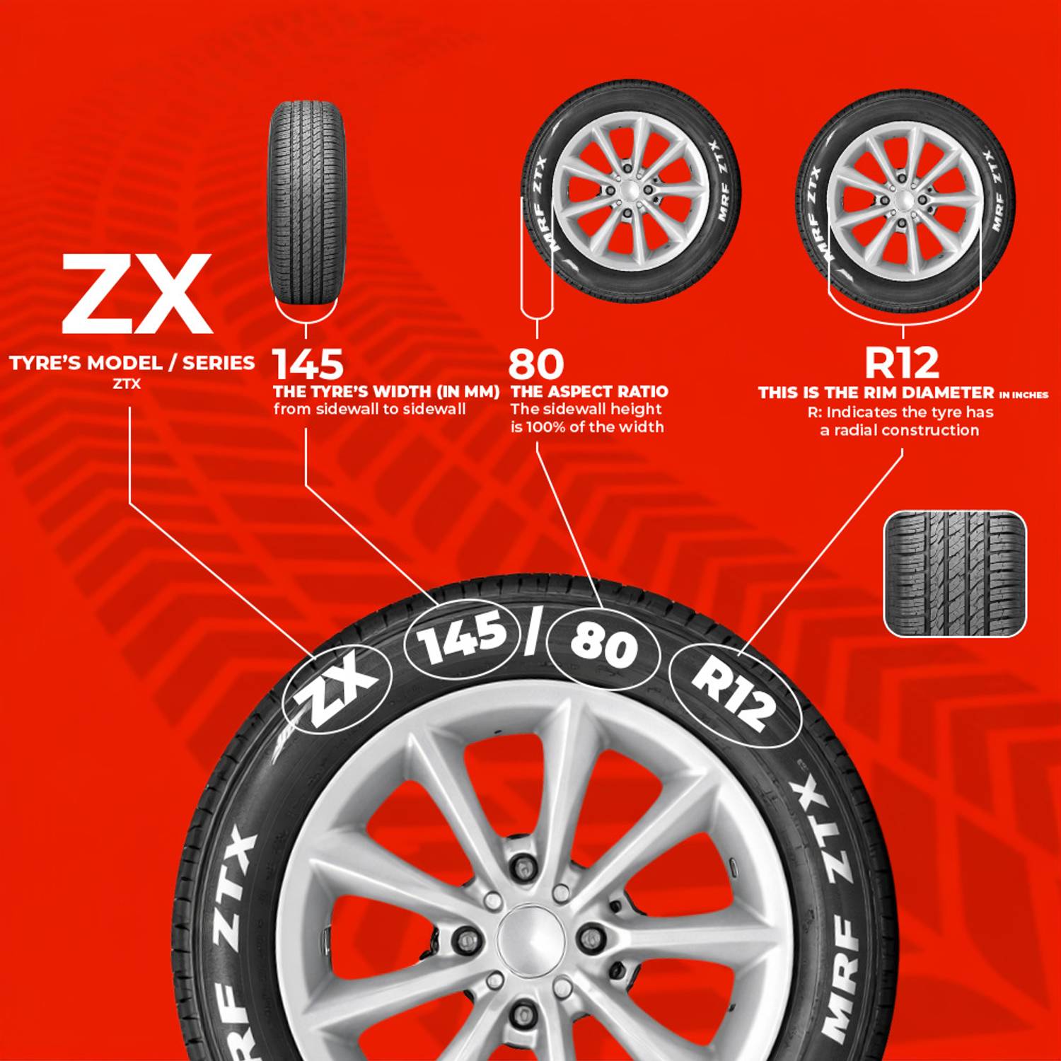 MRF ZTX 4 Wheeler Tyre Price in India - Buy MRF ZTX 4 Wheeler Tyre