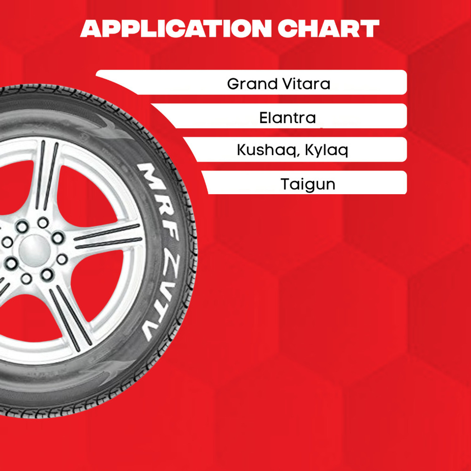 Image of MRF 175 /70R14 84T ZVTV TUBE LESS TYRE 4 Wheeler Tyre