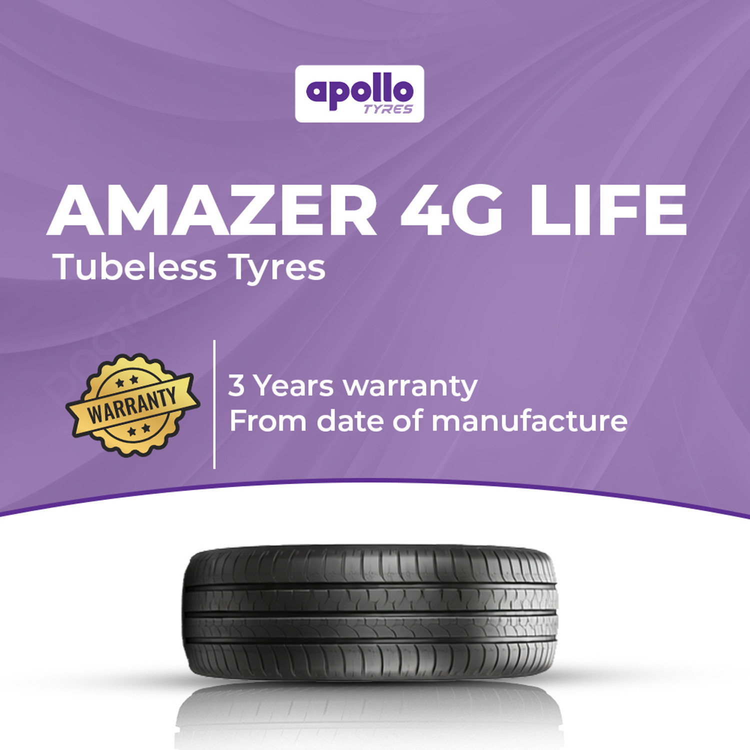 Image of Apollo 75 T Amazer 4G Life 4 Wheeler Tyre