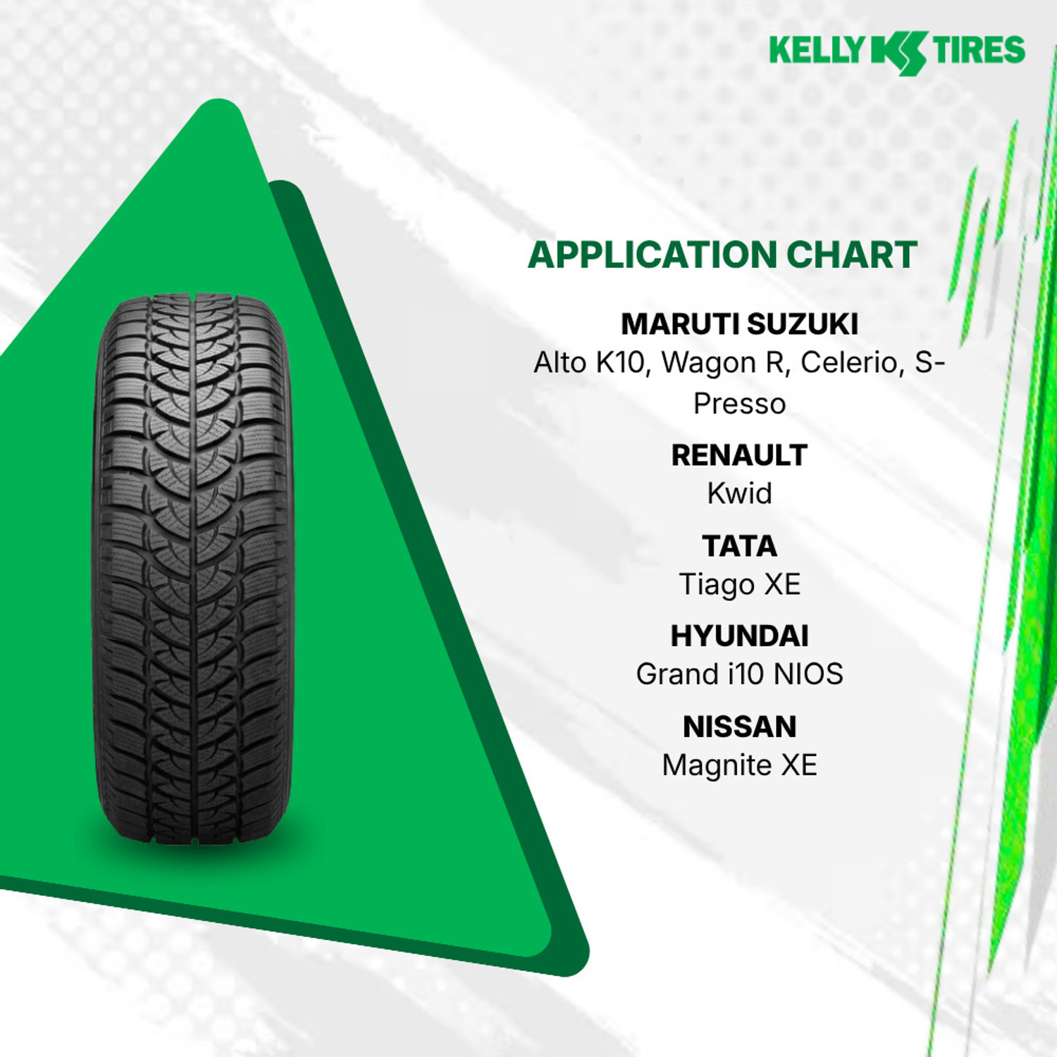 Image of Goodyear Kelly 165 /80R14 85T VFM 3 4 Wheeler Tyre