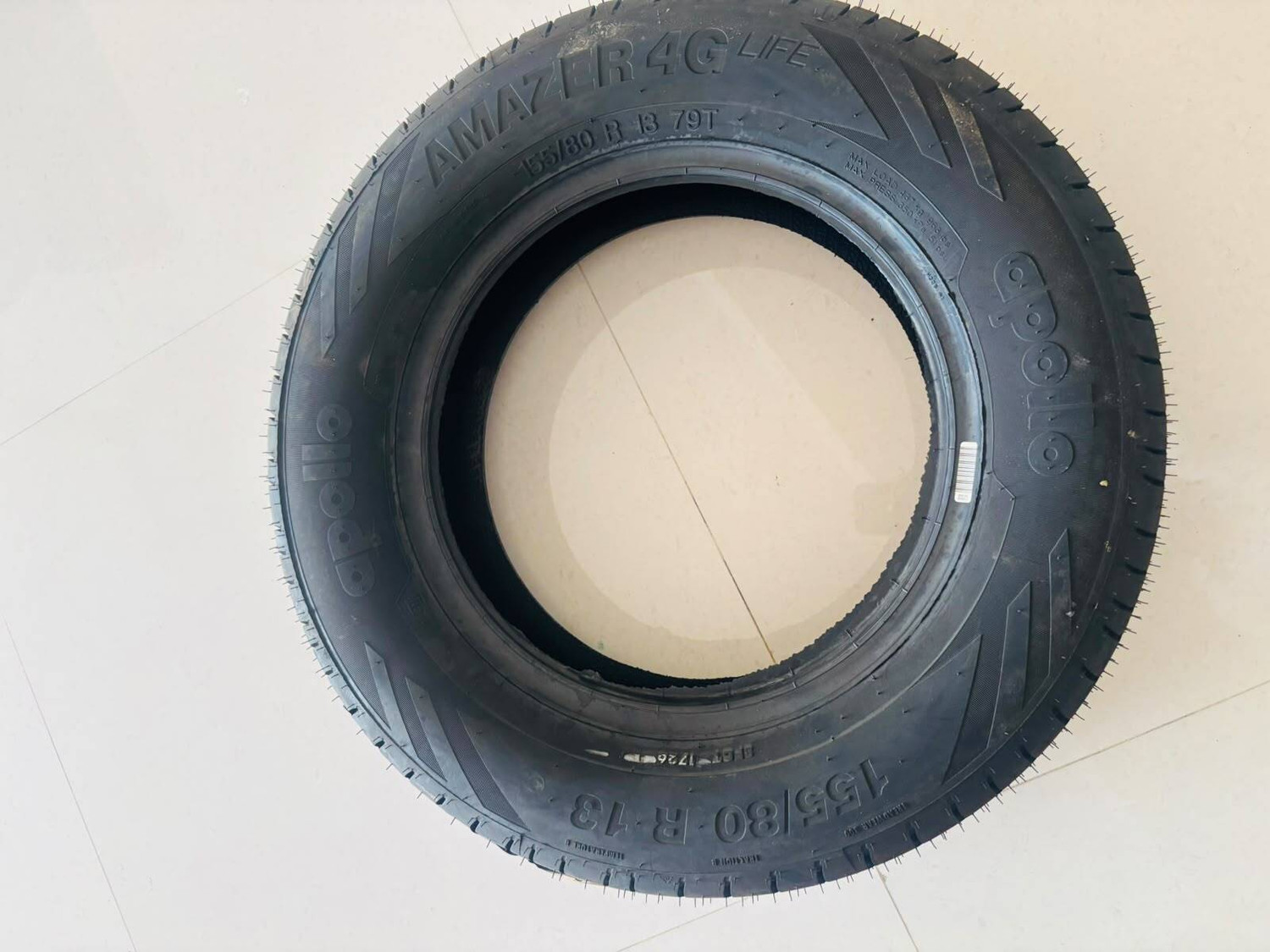 Image of Apollo 155 /80R13 79T AMAZER 4G LIFE+ TUBELESS TYRE 4 Wheeler Tyre