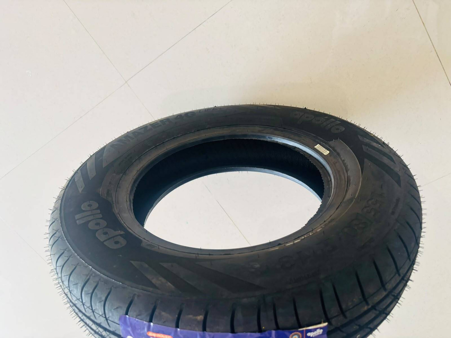 Image of Apollo 155 /80R13 79T AMAZER 4G LIFE+ TUBELESS TYRE 4 Wheeler Tyre