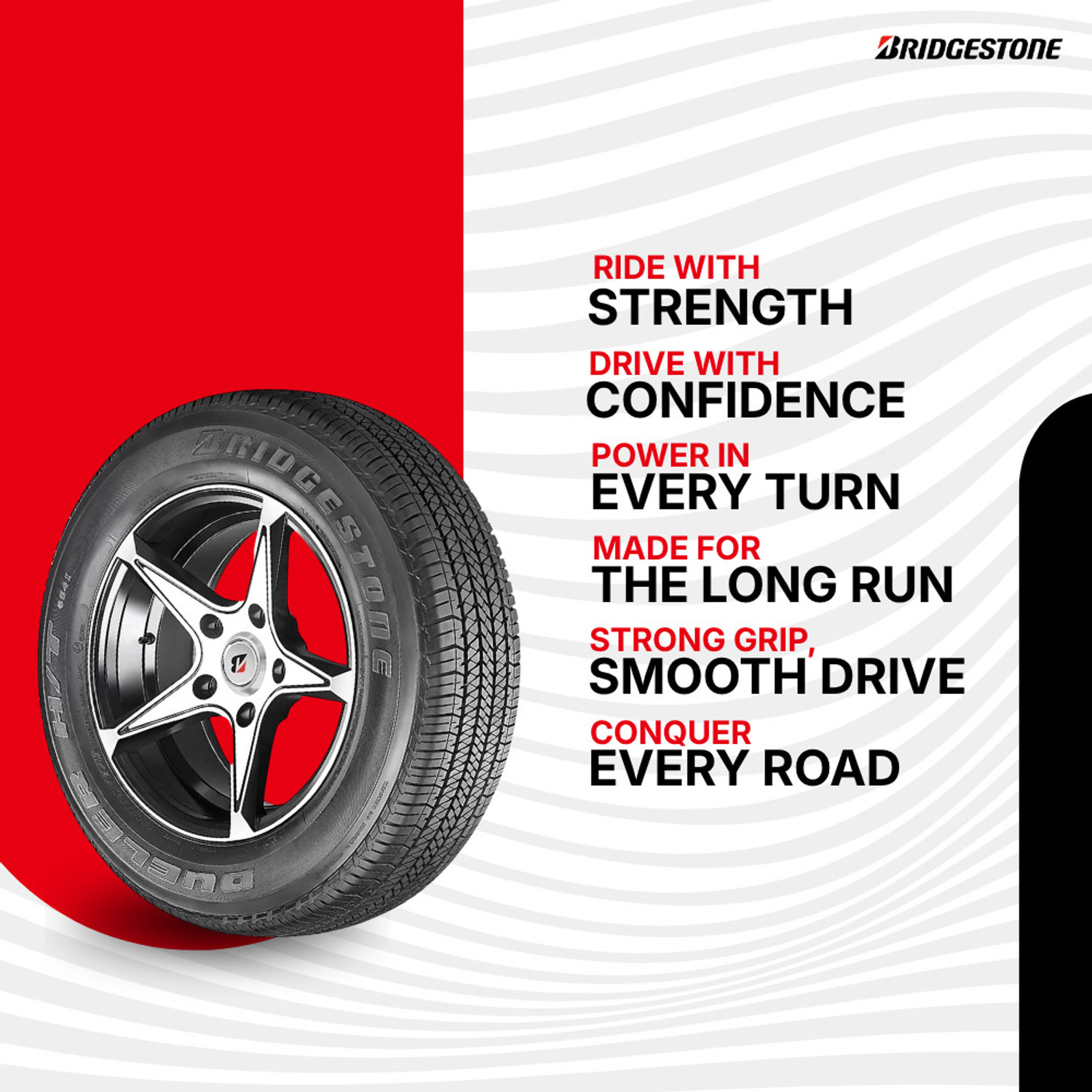 Image of BRIDGESTONE DULER D852 4 Wheeler Tyre