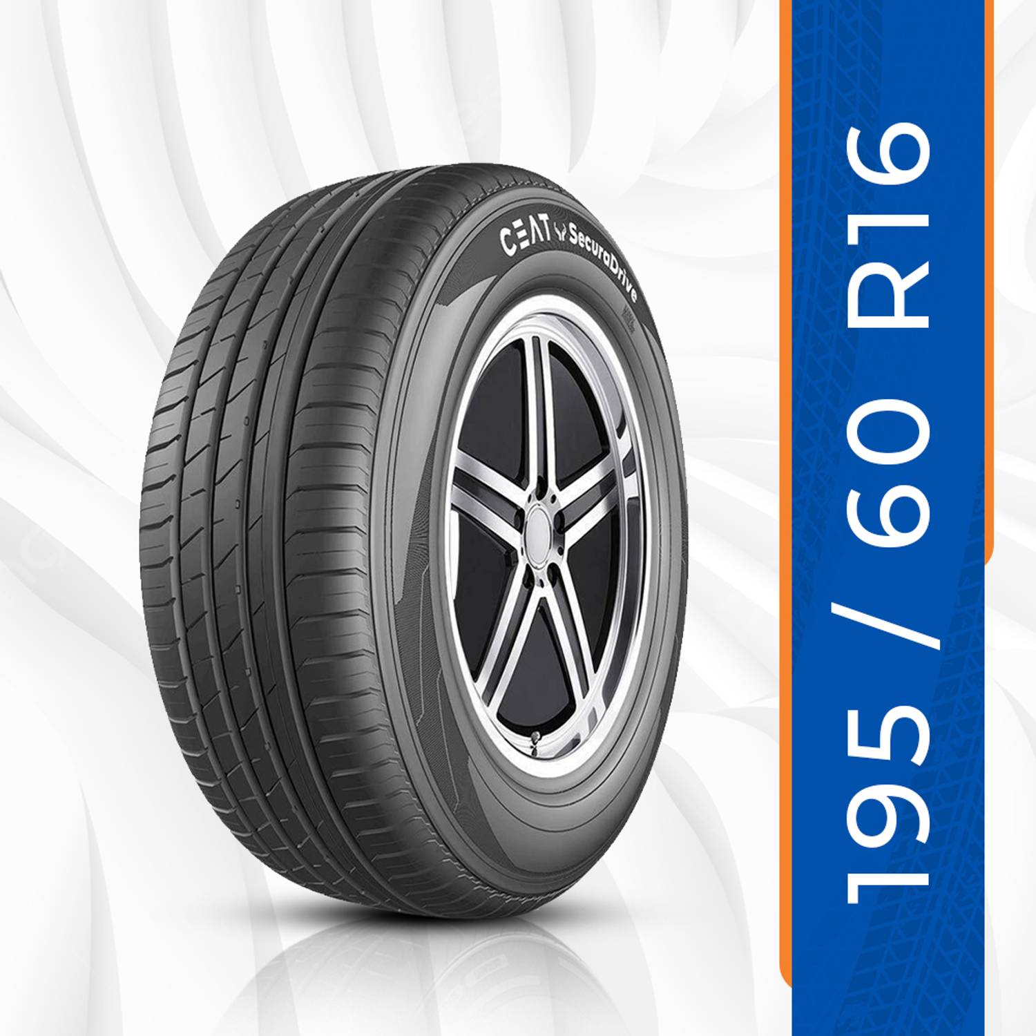 CEAT 195/60R16 SECURADRIVE TL 89V 4 Wheeler Tyre Price in India