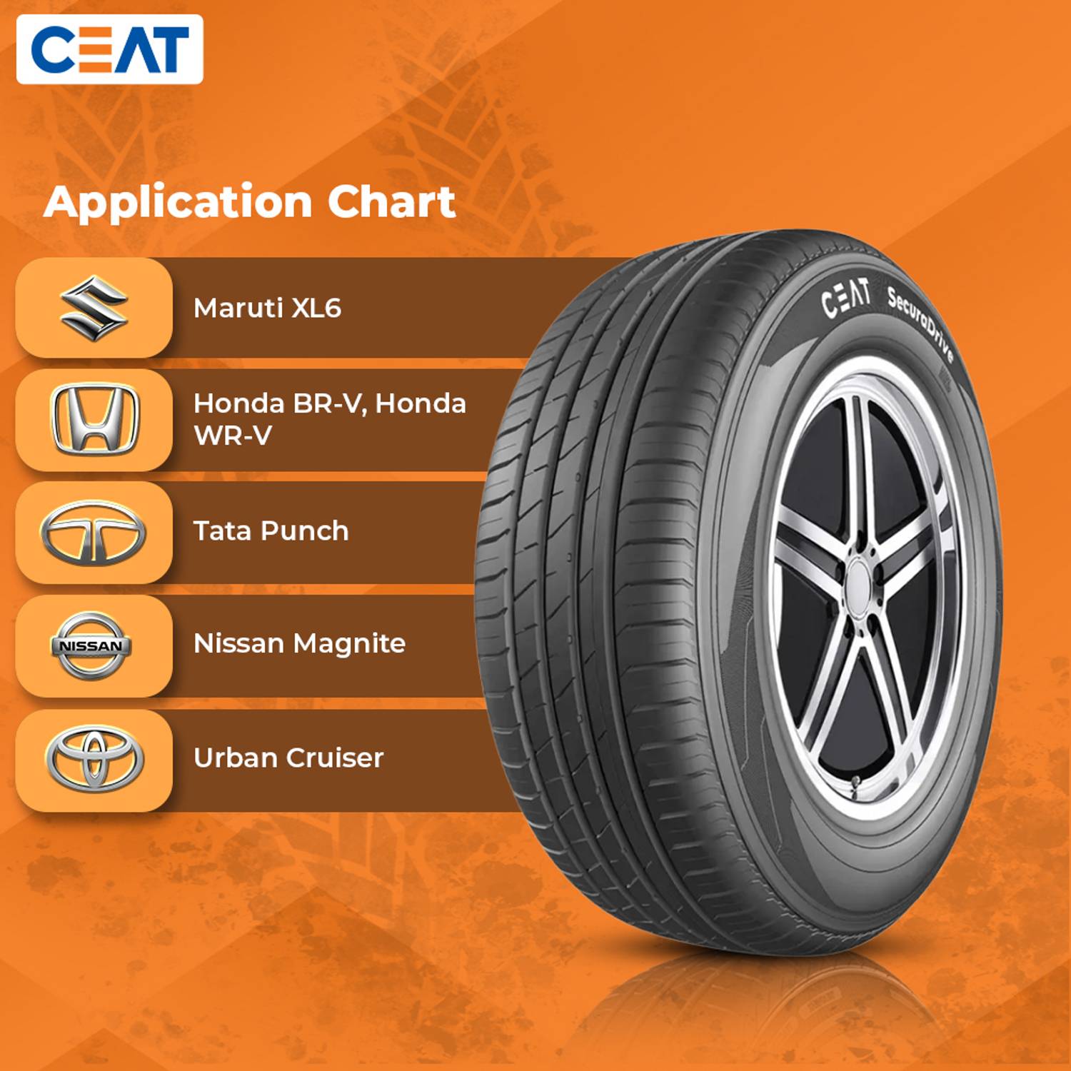 CEAT 195/60 R16 89H Secura Drive Tubeless Car Tyre 4 Wheeler Tyre CEAT 195/60 R16 89H Secura Drive Tubeless Car Tyre 4 Wheeler Tyre