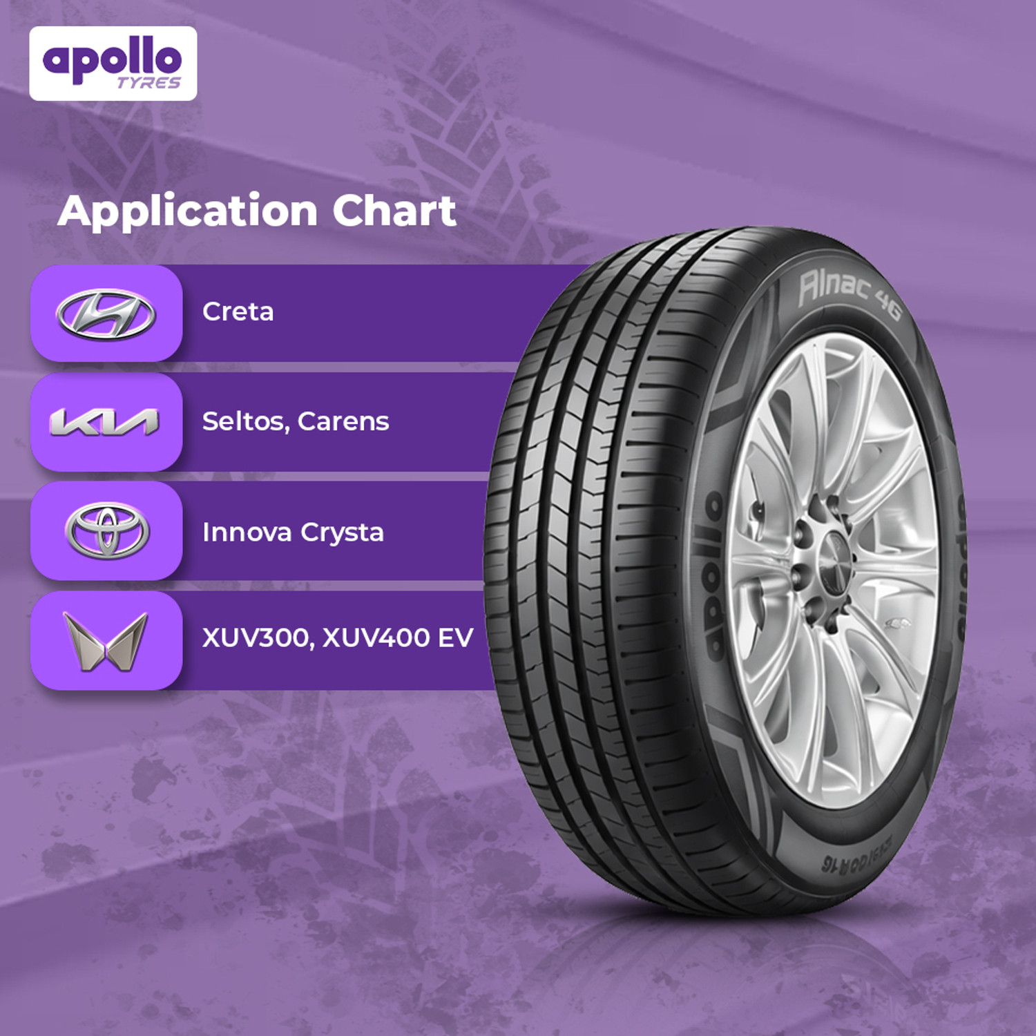 Image of Apollo Alnac 4g 4 Wheeler Tyre