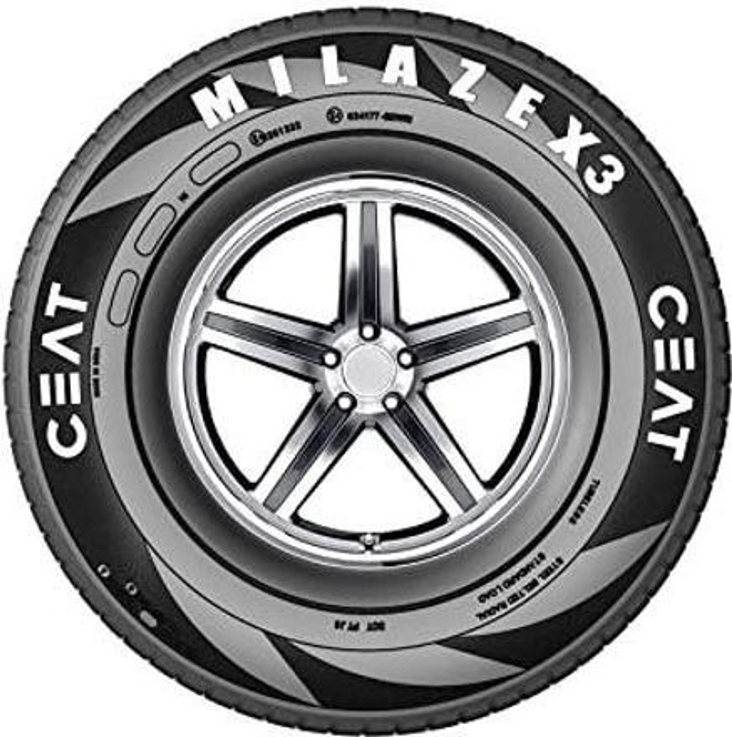 Image of CEAT Milaze X3-165 /70 R14 81T Tubeless Car Tyre 4 Wheeler Tyre