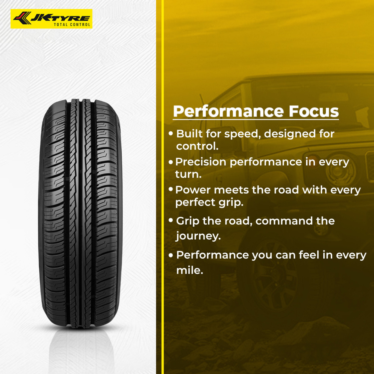 Image of JK TYRE 165 /80 R14 4 Wheeler Tyre