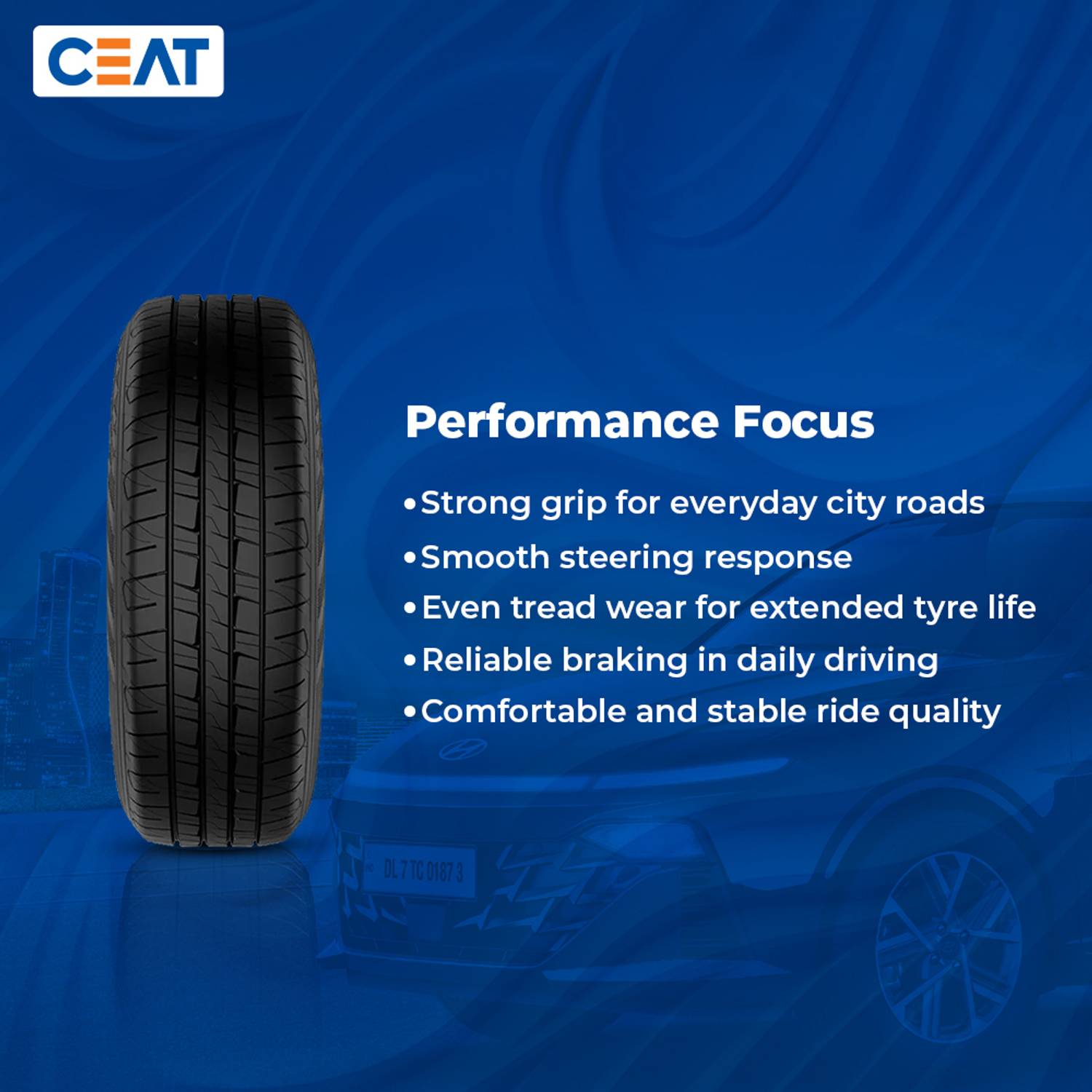 CEAT 215/55 R17 SecuraDrive SUV TL 94V 4 Wheeler Tyre Price in