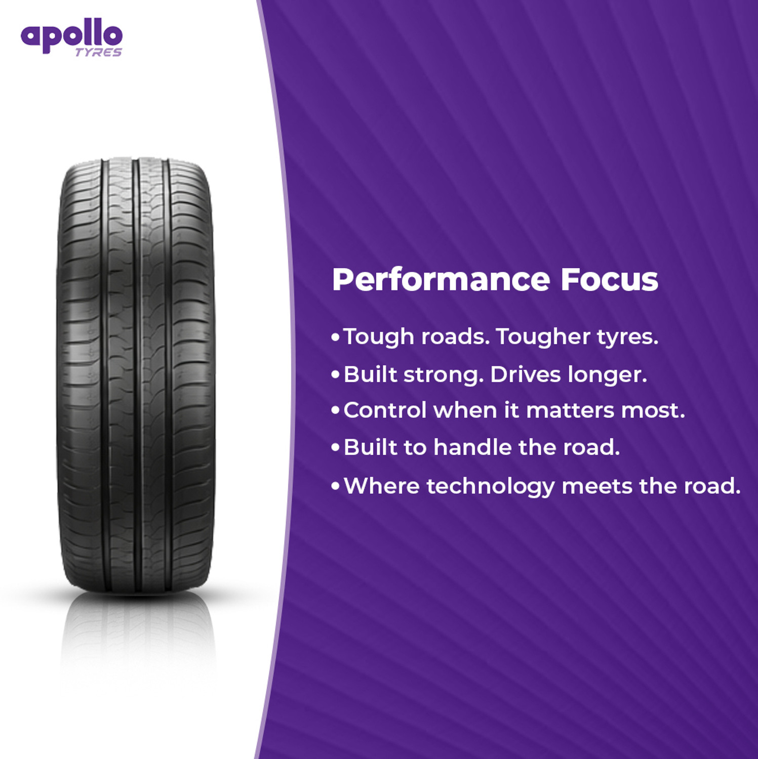 Image of Apollo 175 /65 R14 82T AMAZER 4G LIFE 4 Wheeler Tyre