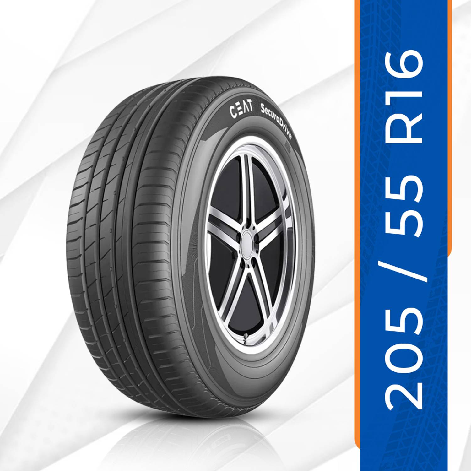 CEAT 205/55R16 SECURADRIVE TL 91V 4 Wheeler Tyre Price in India