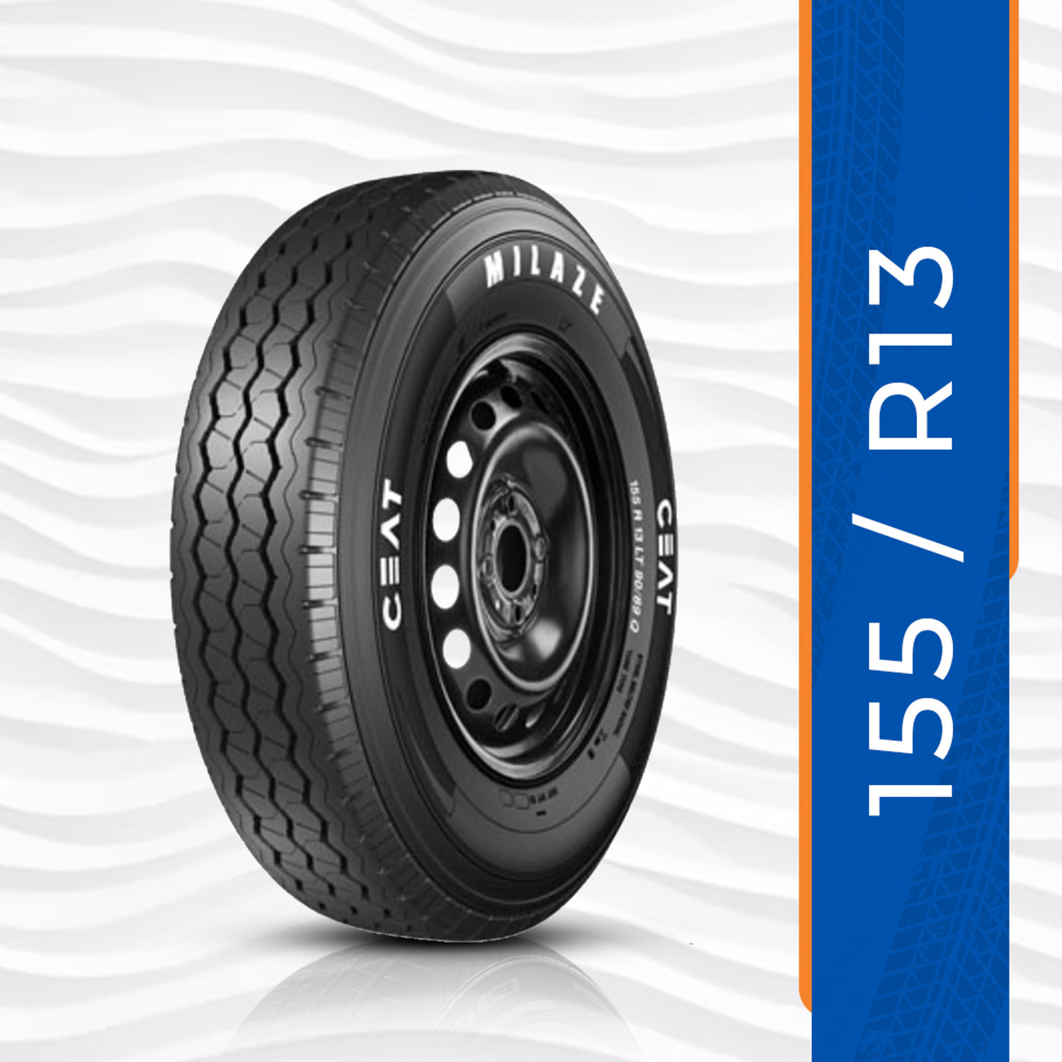 Image of CEAT 155R13 Milaze LT TL 8PR 4 Wheeler Tyre