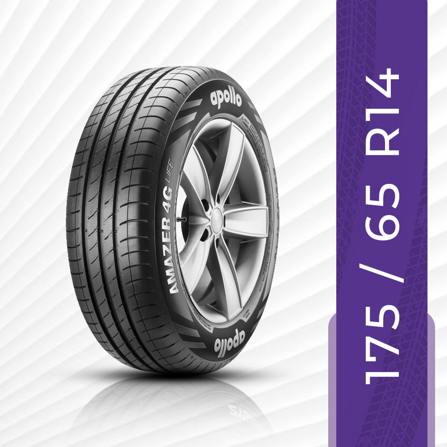 Image of Apollo 175 /65 R14 82T AMAZER 4G LIFE 4 Wheeler Tyre