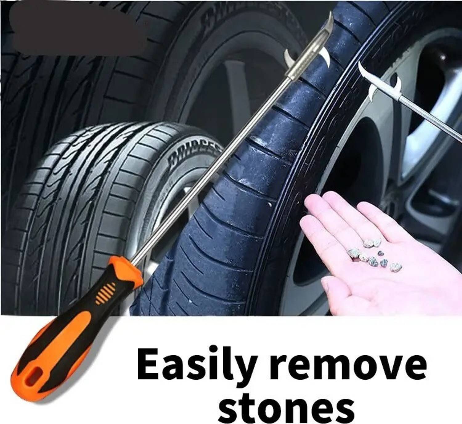 AirSoft Car Tyre Cleaning Hook Groove Broken Stones Remover Auto Tyre Vehicle Protector Vehicle Tool Kit