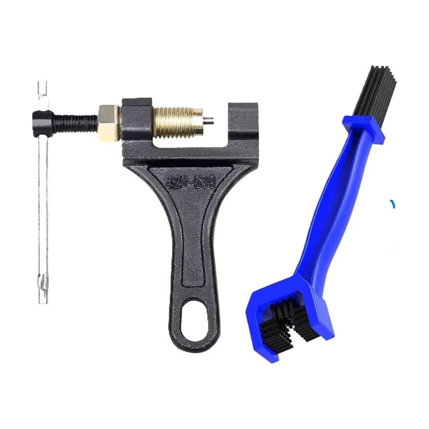 AASONS 1 Chain Cleaning Brush 1 Chain Link Remover Cutter For Motorcycle Vehicle Tool Kit