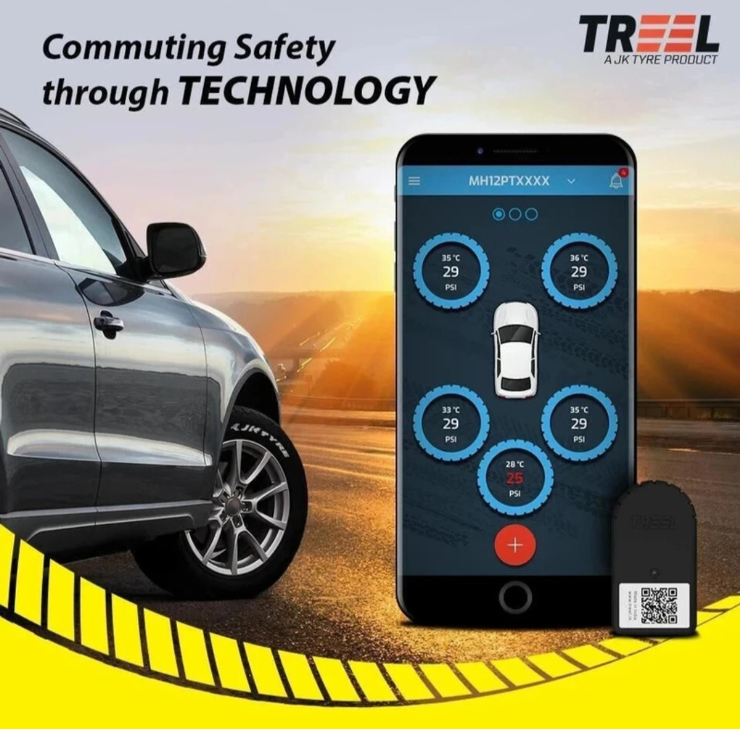 Image of JK TREEL SMART TYRE TR414 1 PEICE OF TREEL Vehicle Tool Roll