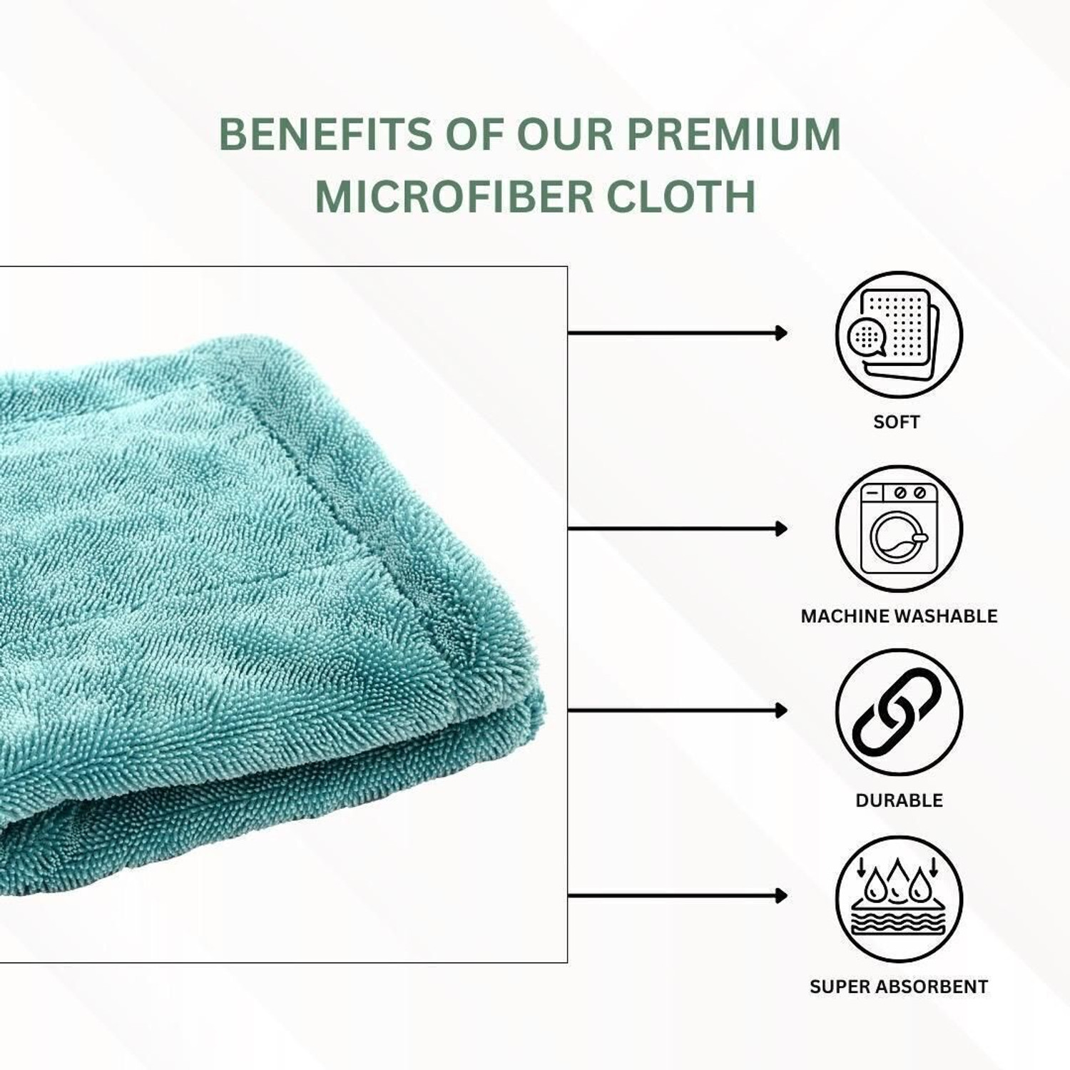 Image of HOMNIX Microfiber Vehicle Washing Cloth