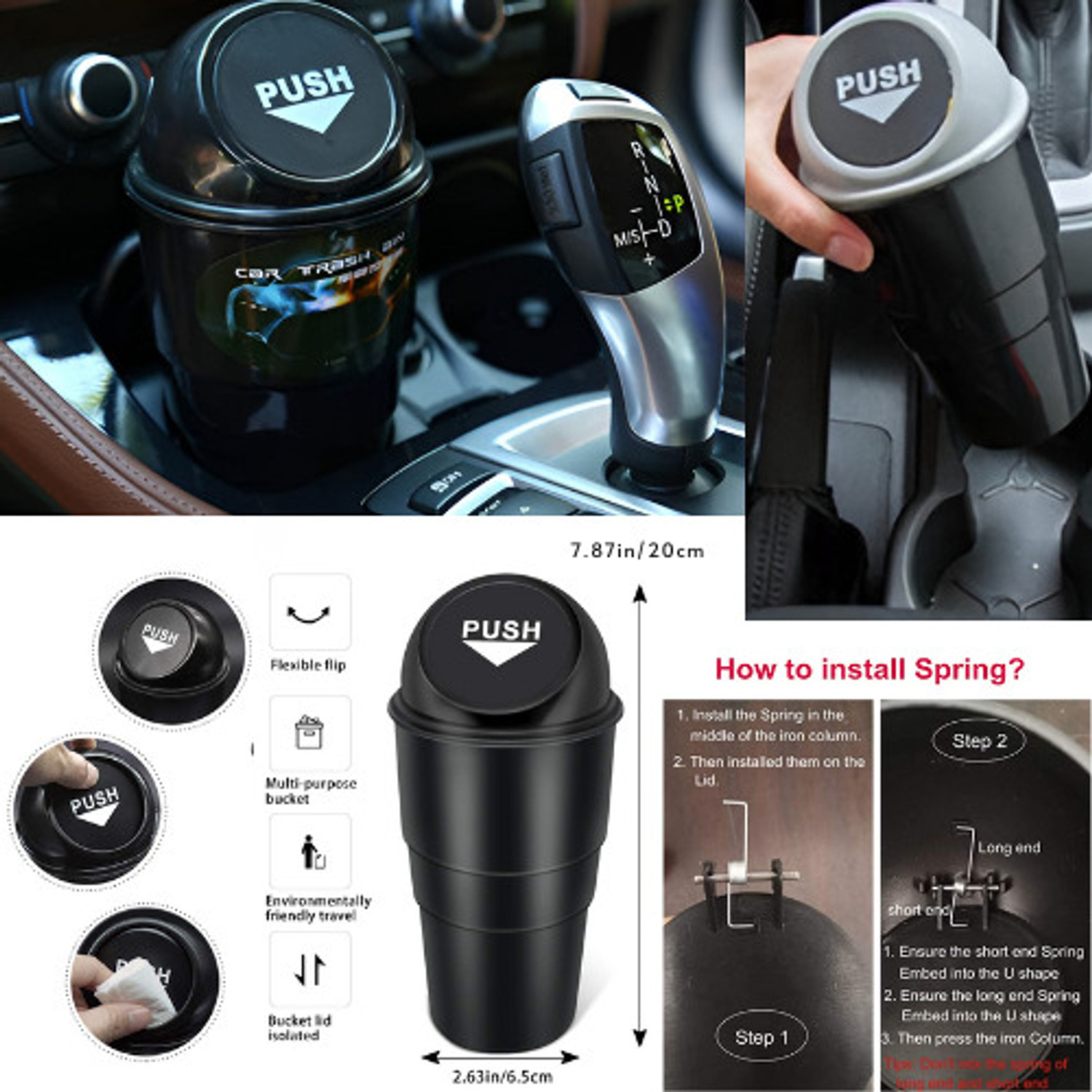 Image of Dashagriva Jit Microfiber Car Duster Kit - Interior & Exterior Car Cleaning Detailing Tool Cleaner Brush Dustbin Gloves Car Detailing Accessories for Bike Vehicle Vehicle Interior Cleaner