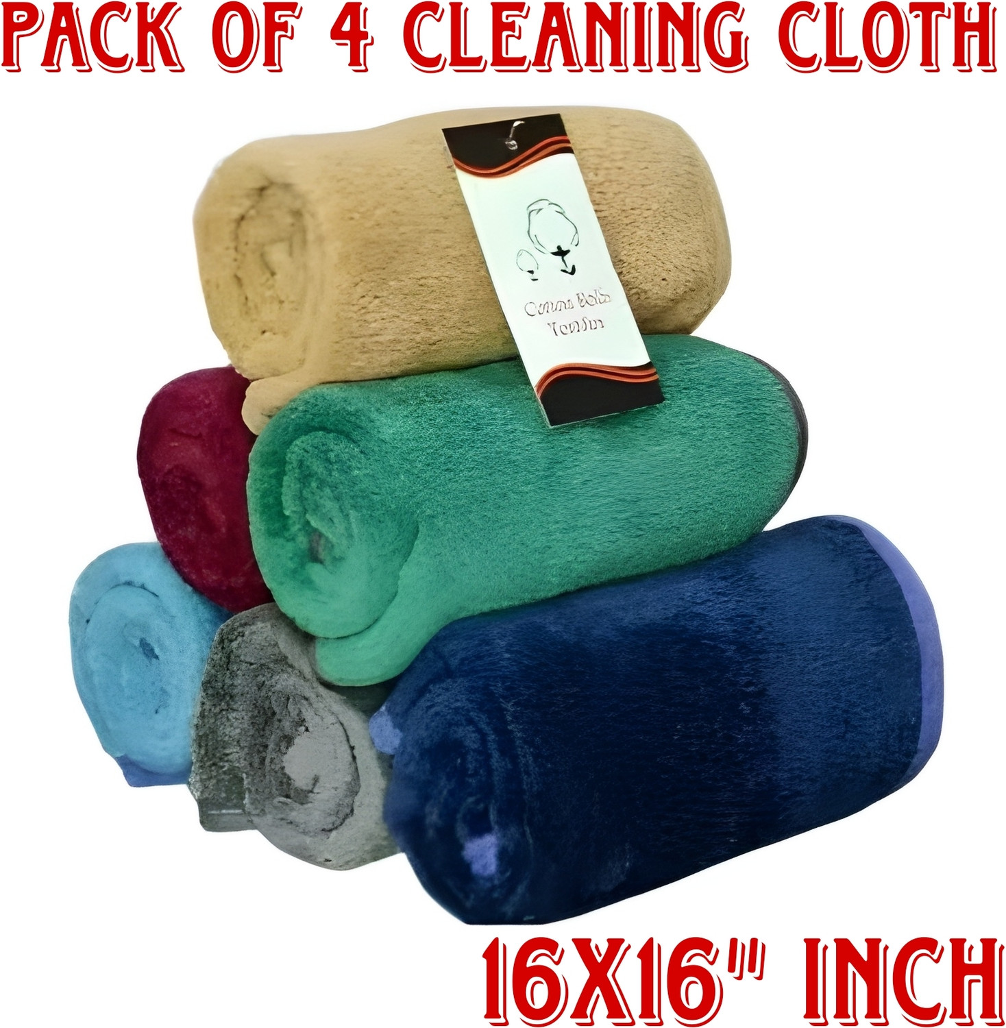 Image of Cotton Bolls Textiles Microfiber Vehicle Washing Cloth