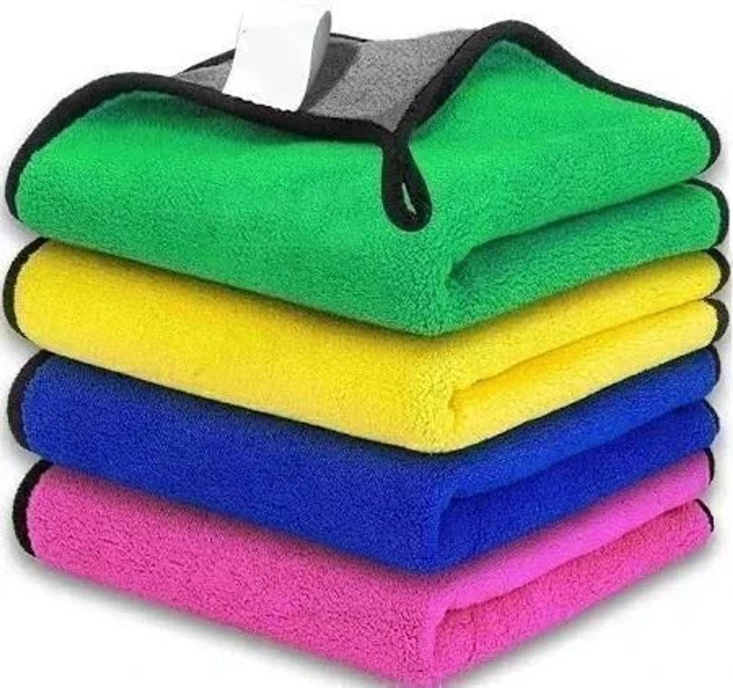 Amonest Microfiber Vehicle Washing Cloth (Pack Of 4, 600 GSM)