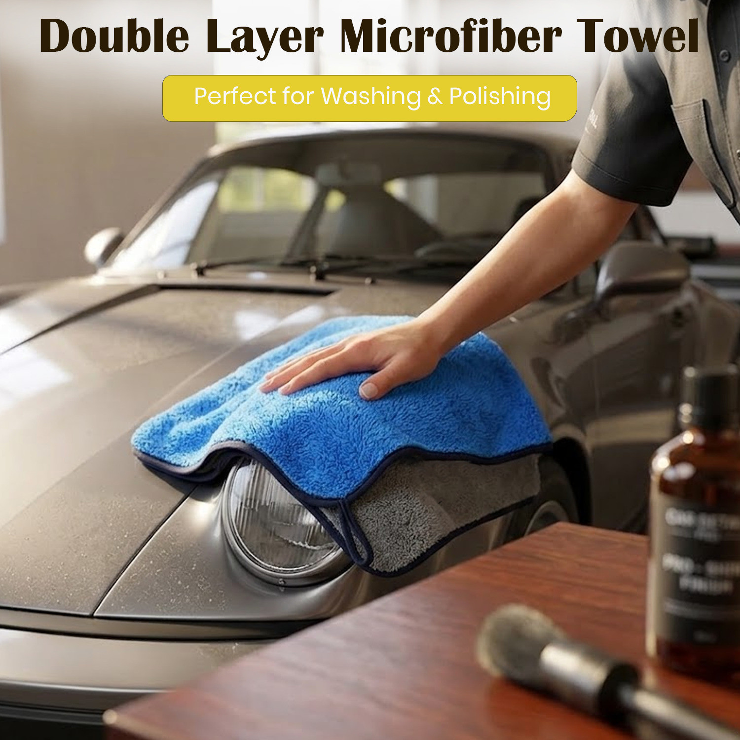 Image of Nippon Paint Microfiber Vehicle Washing Cloth (Pack Of 2, 500 GSM)