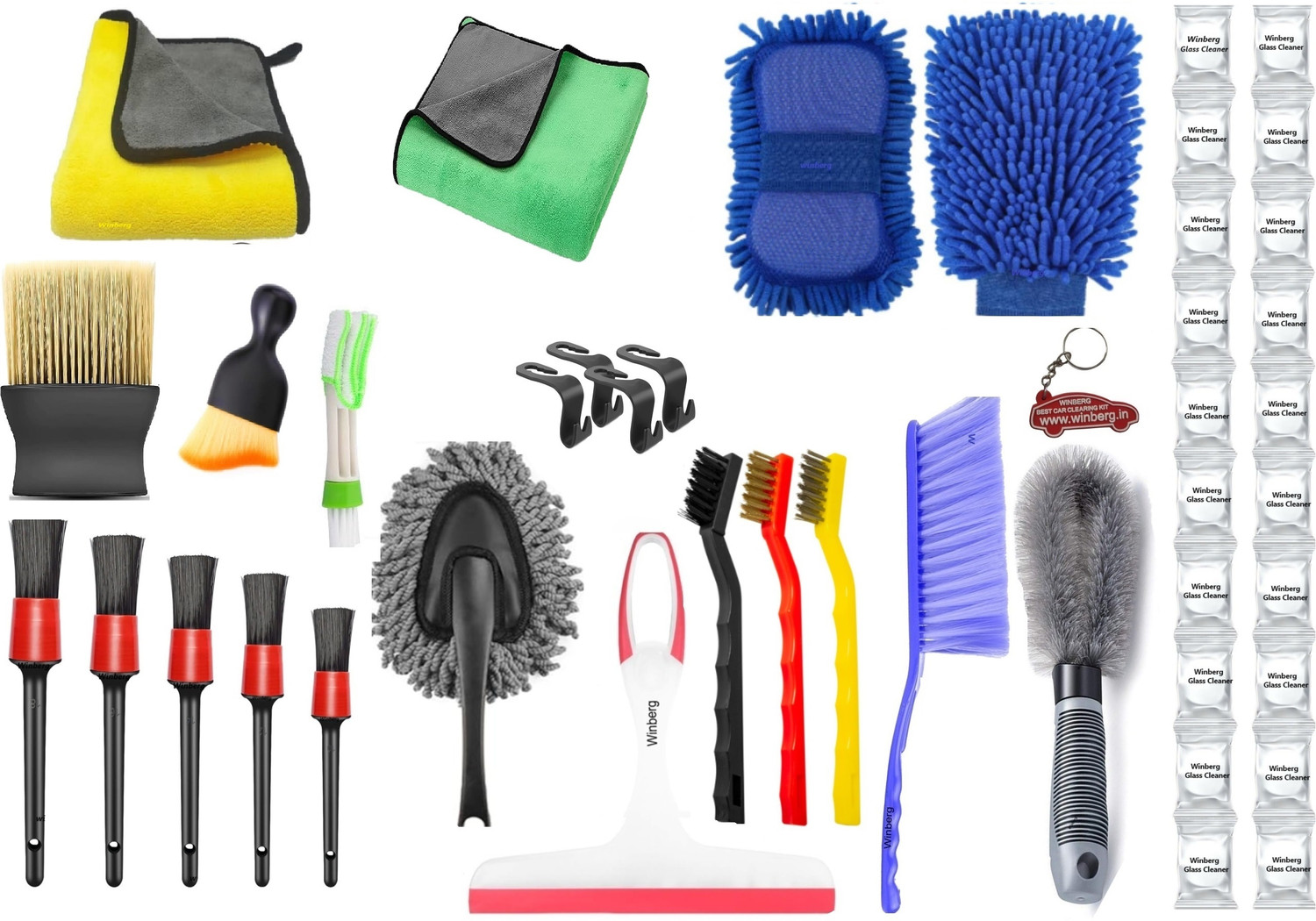 Image of Winberg Microfiber Vehicle Washing Brush (Pack Of 44, 600 GSM)