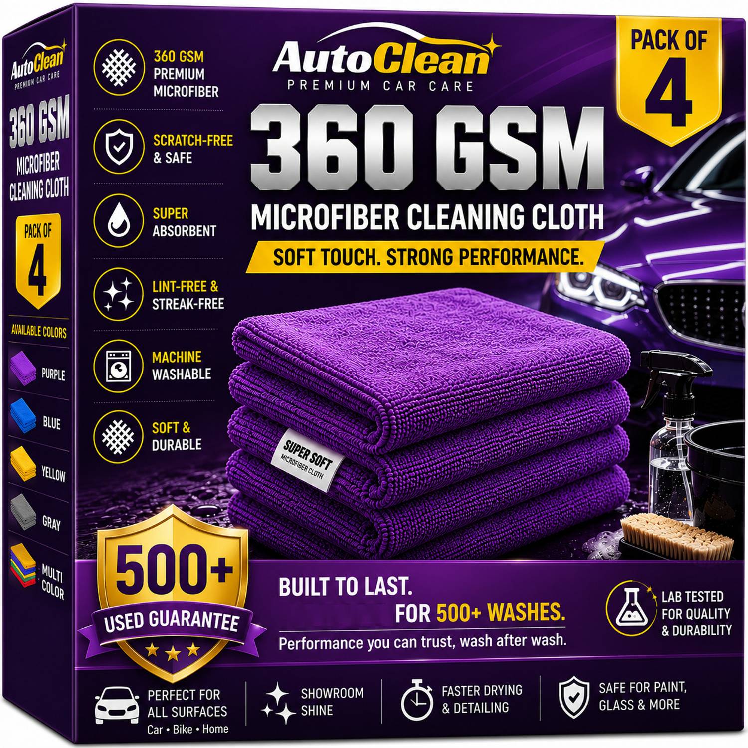 AutoClean Microfiber Vehicle Washing Cloth